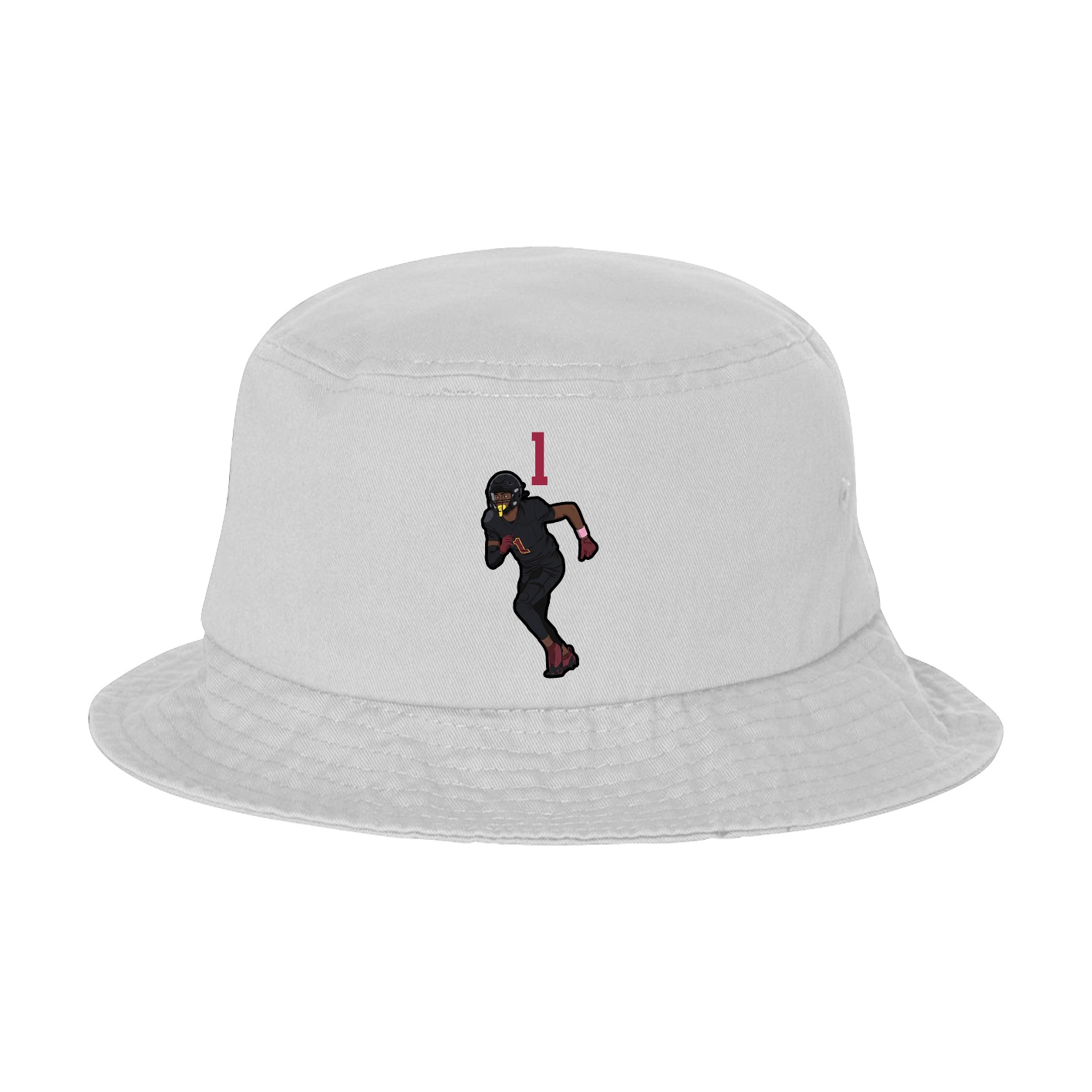 Bucket Cap — Number Top in White