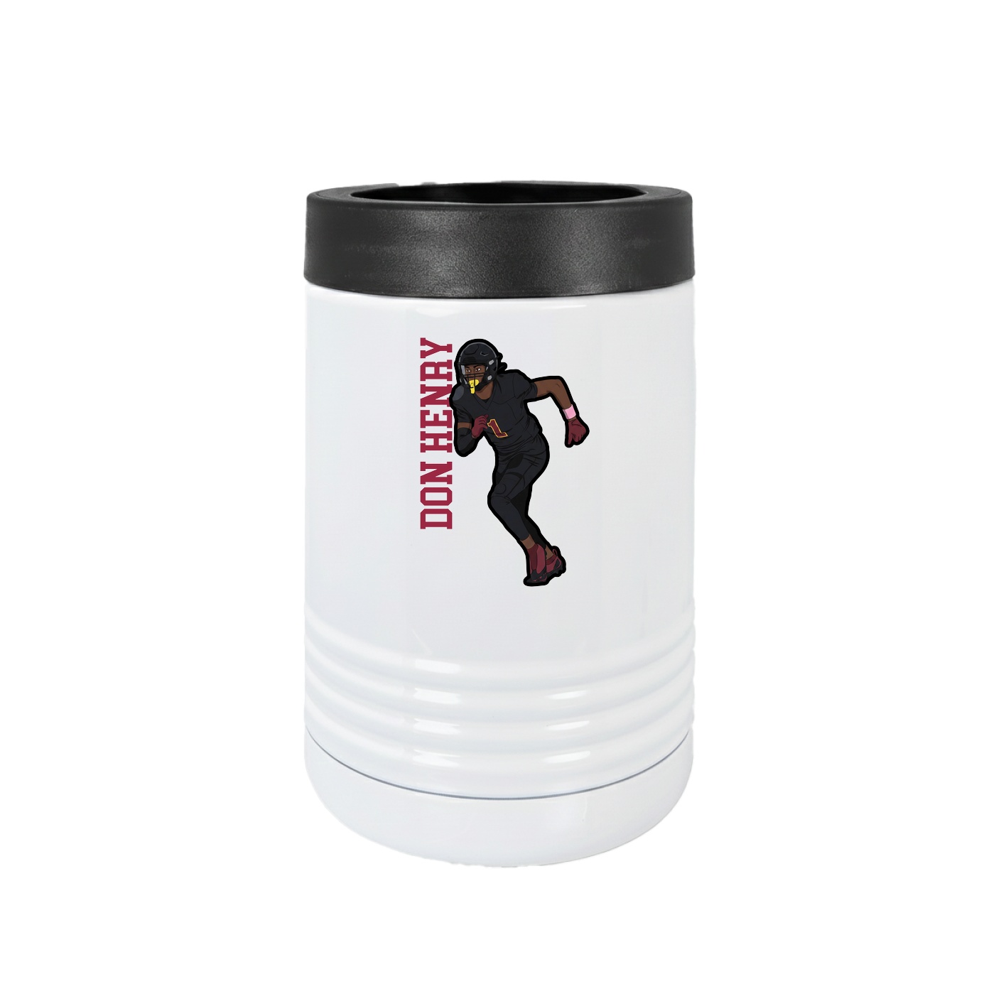 Beverage Holder — Name Vertical in White