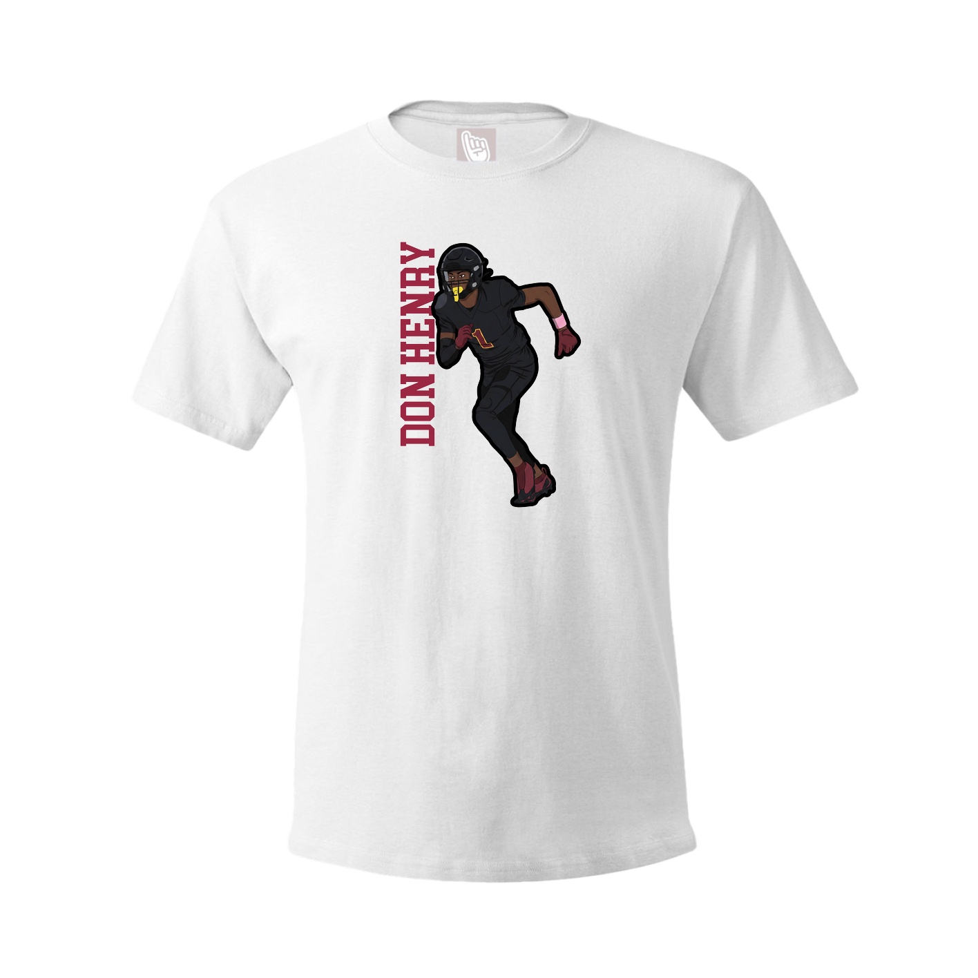 Youth Tee — Name Vertical in White
