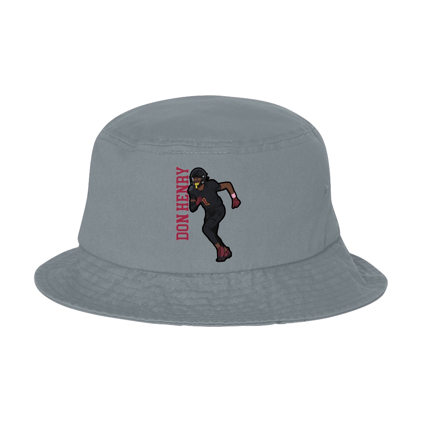 Bucket Cap — Name Vertical in Grey