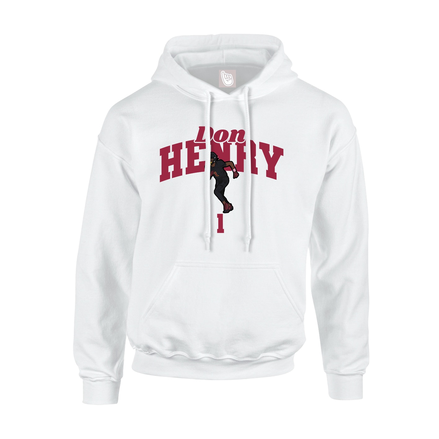 Hoodie — Signature Arch in White