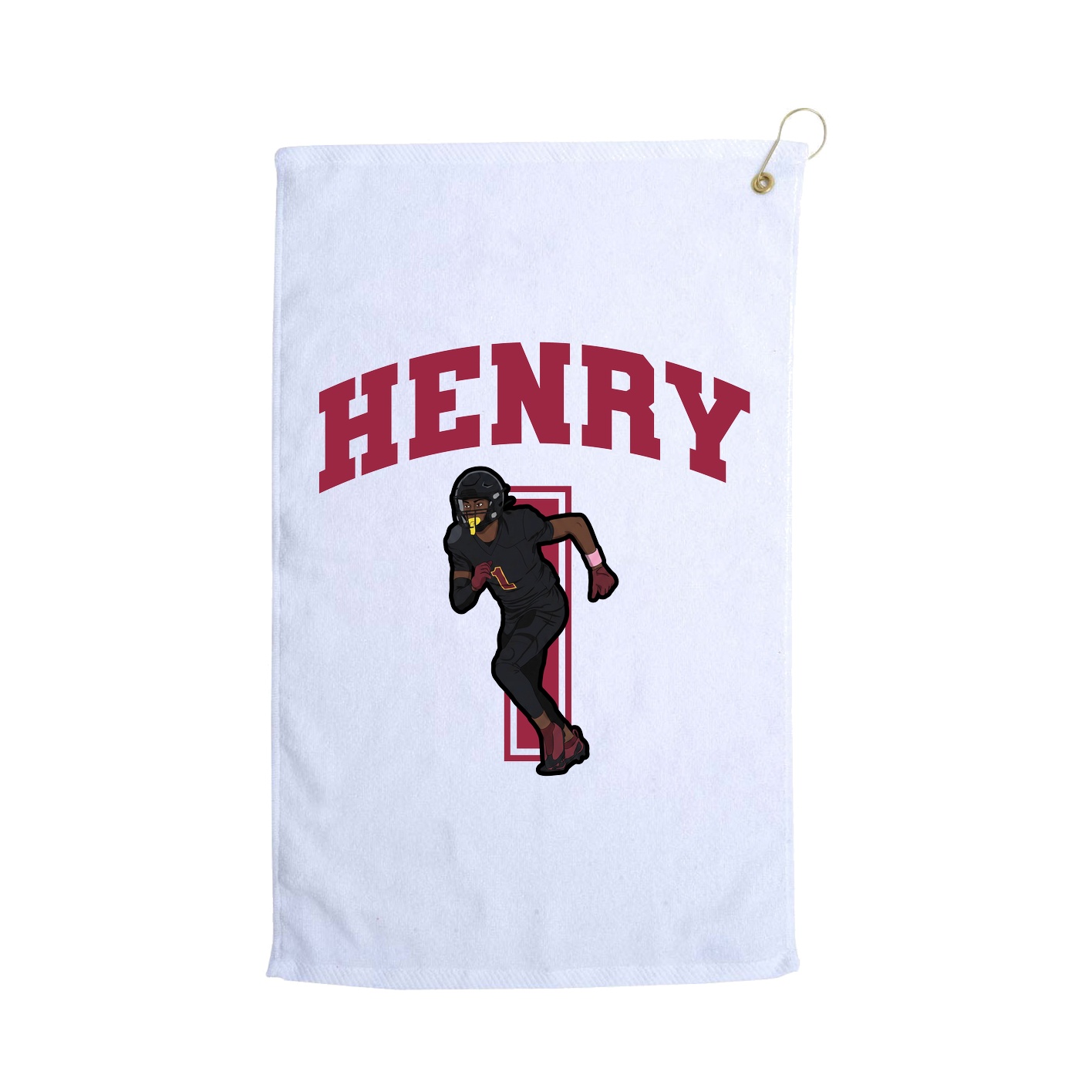 Golf Towel — Number in White