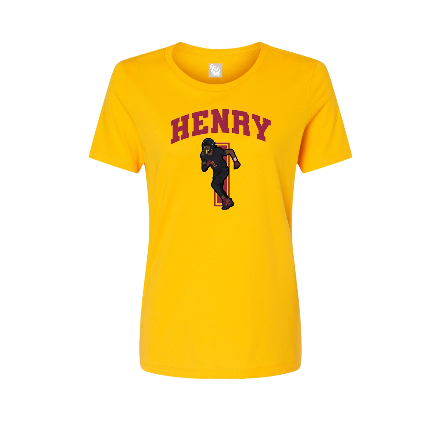 Fitted Women's Tee — Number in Gold