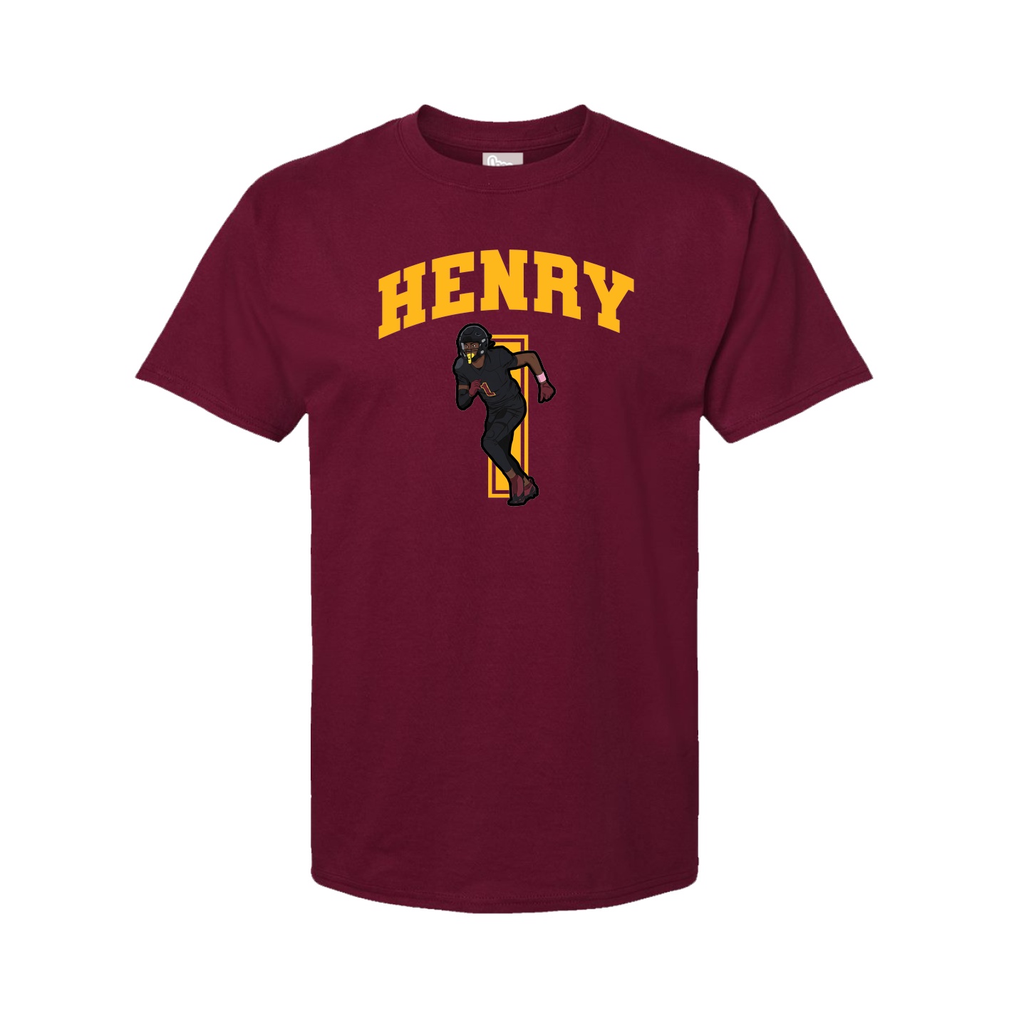 Youth Tee — Number in Cardinal