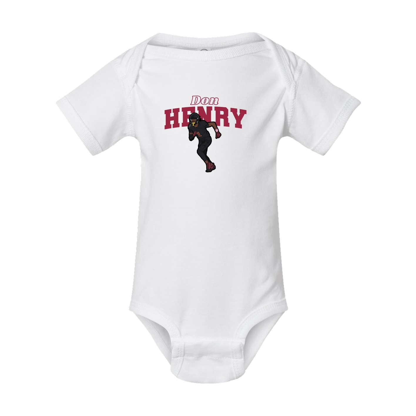 Baby Onesie — Name Arch in White