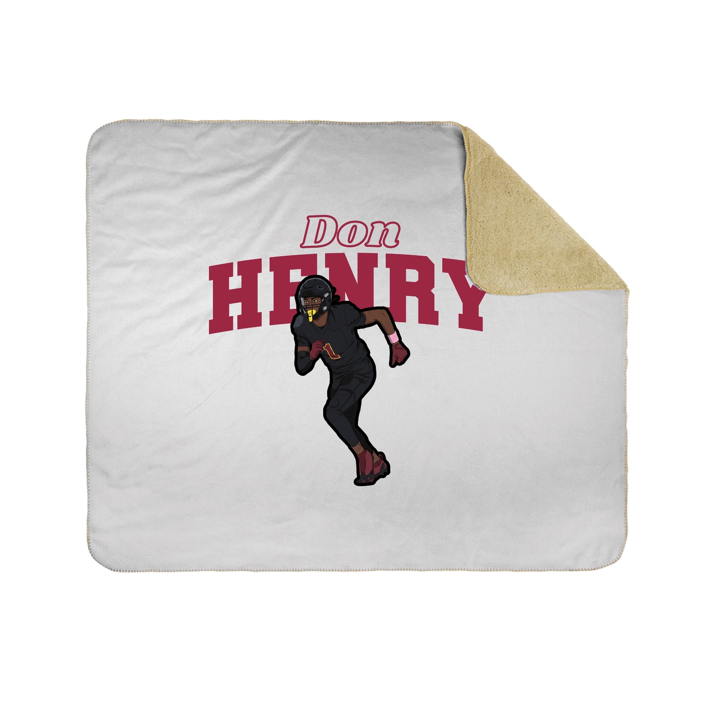 Throw Blanket — Name Arch in White