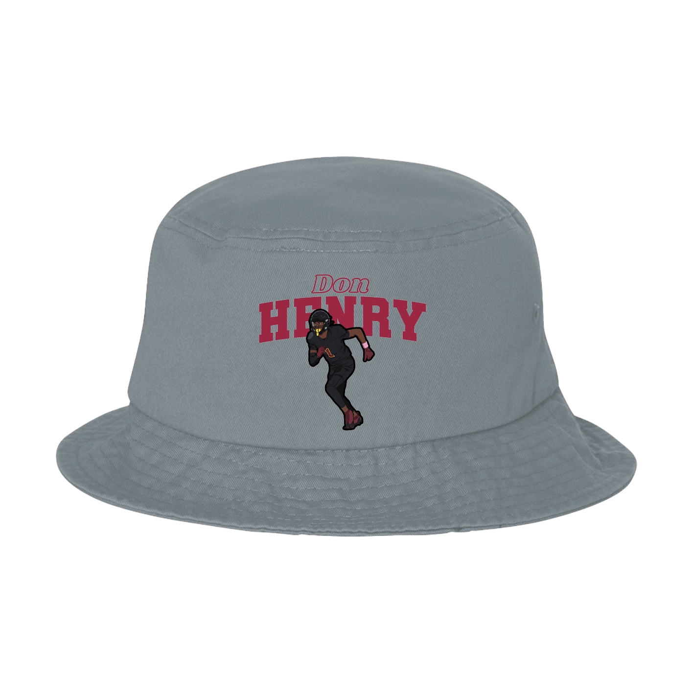 Bucket Cap — Name Arch in Grey