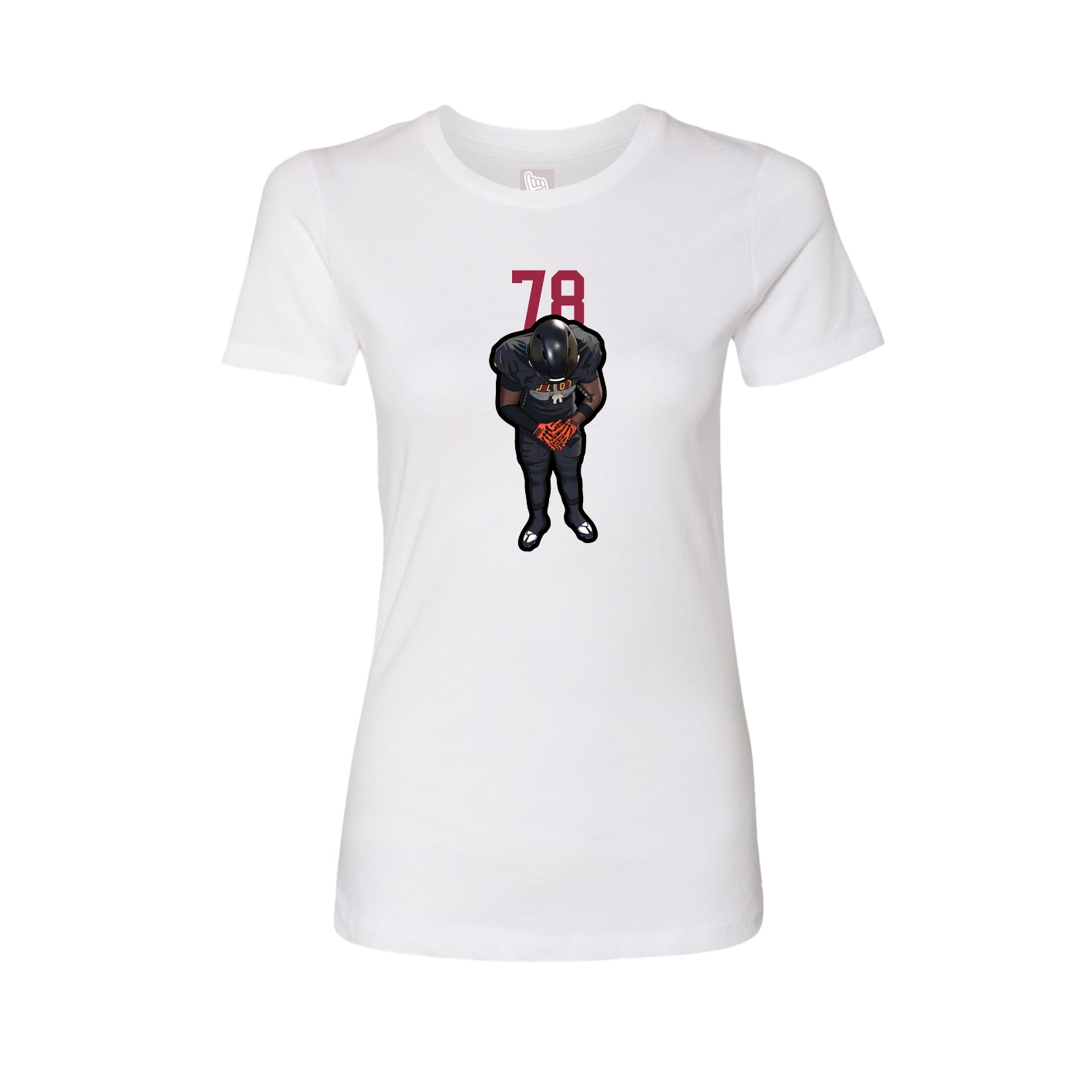 Fitted Women's Tee — Number Top in White