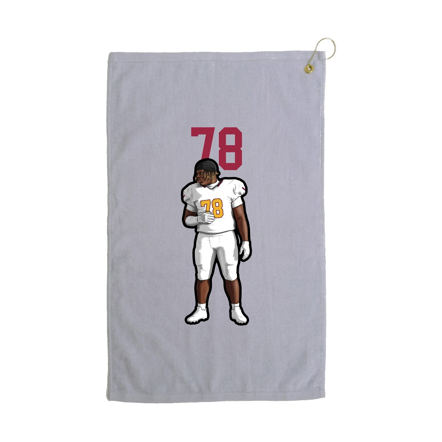 Golf Towel — Number Top in Grey