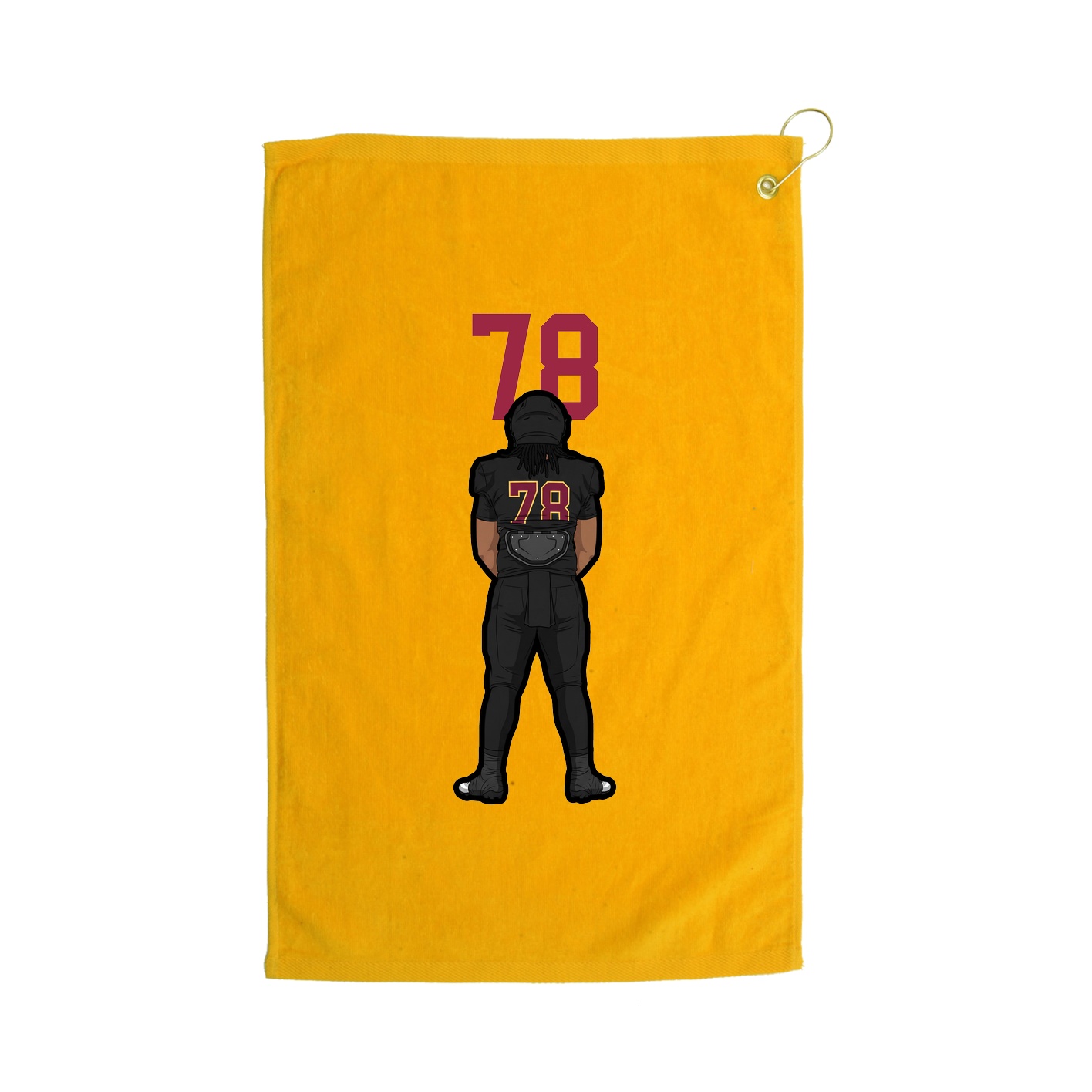 Golf Towel — Number Top in Gold