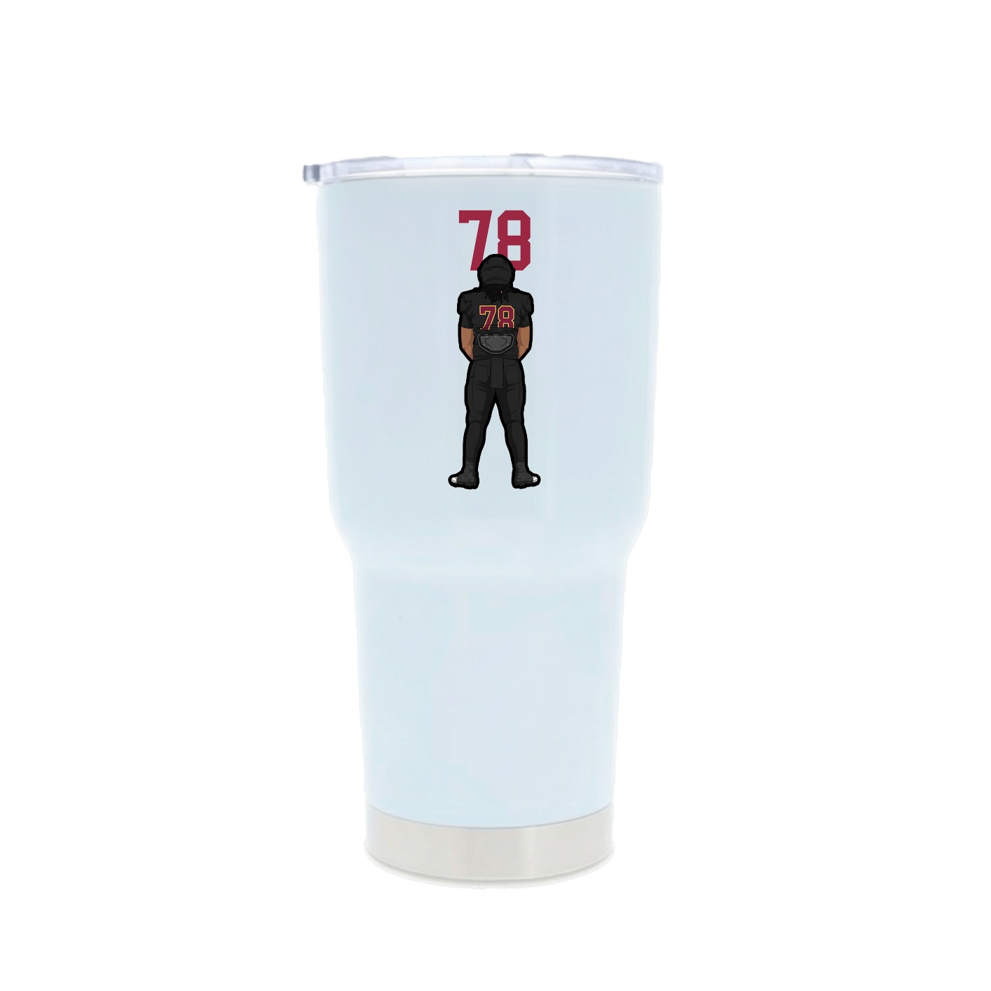 30oz Stainless Steel Tumbler — Number Top in White