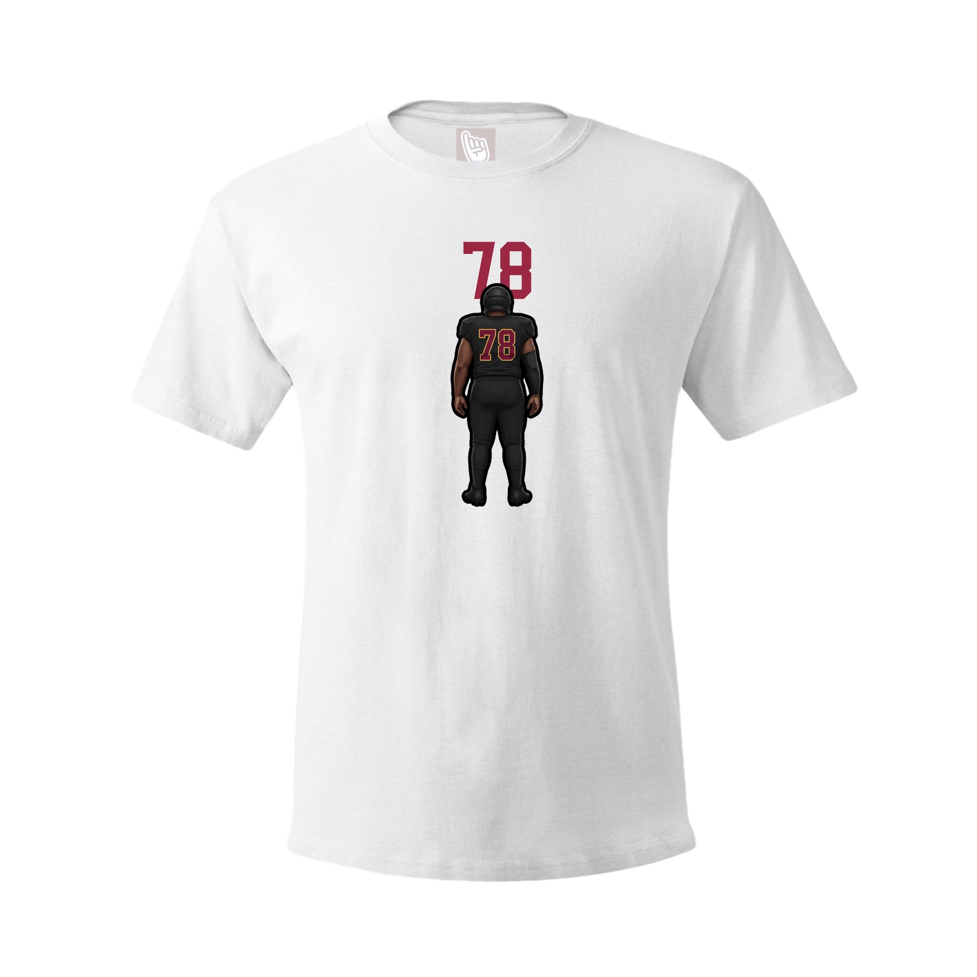 Youth Tee — Number Top in White