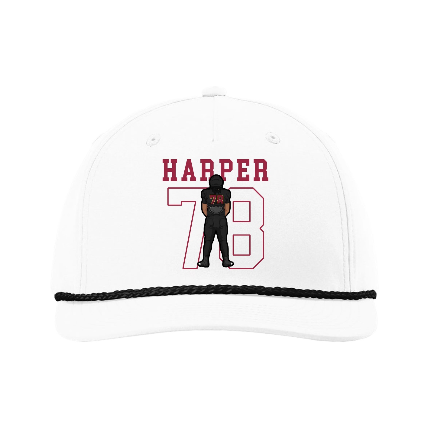 Five-Panel Classic Rope Cap — Shirsey in White