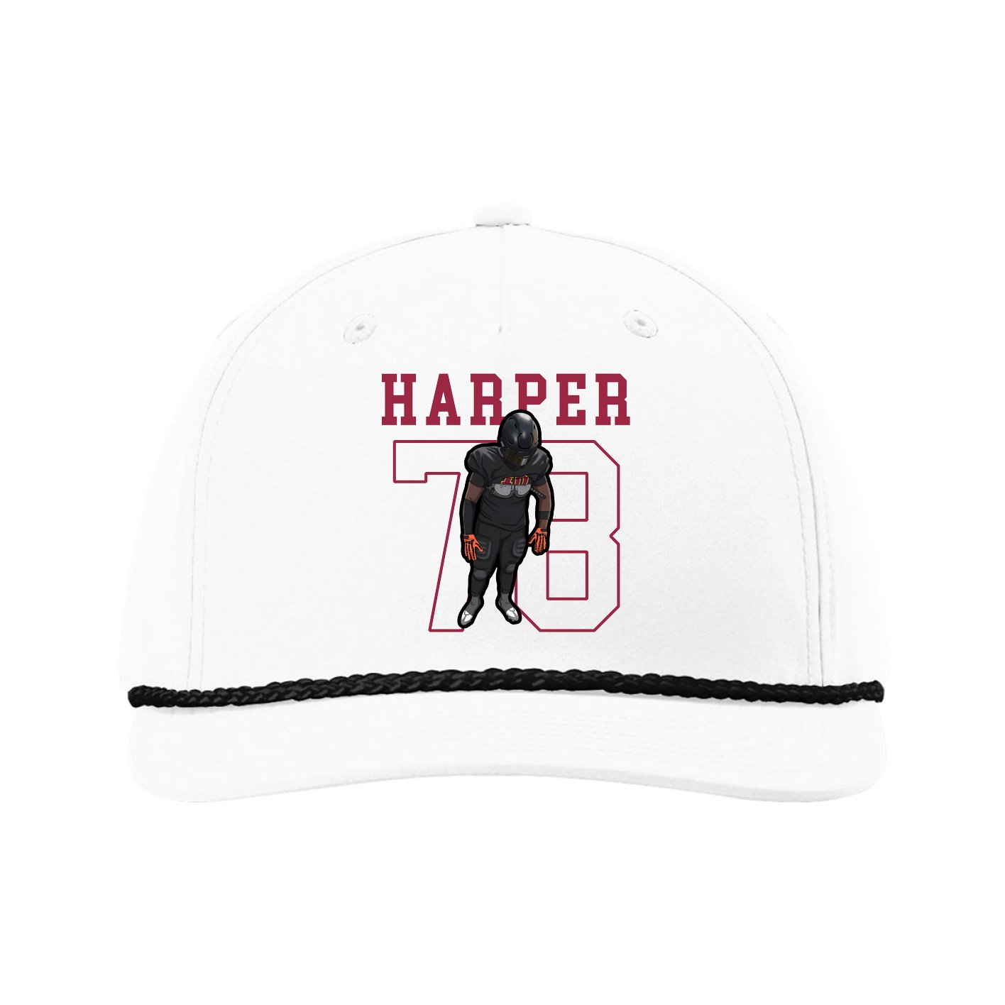 Five-Panel Classic Rope Cap — Shirsey in White
