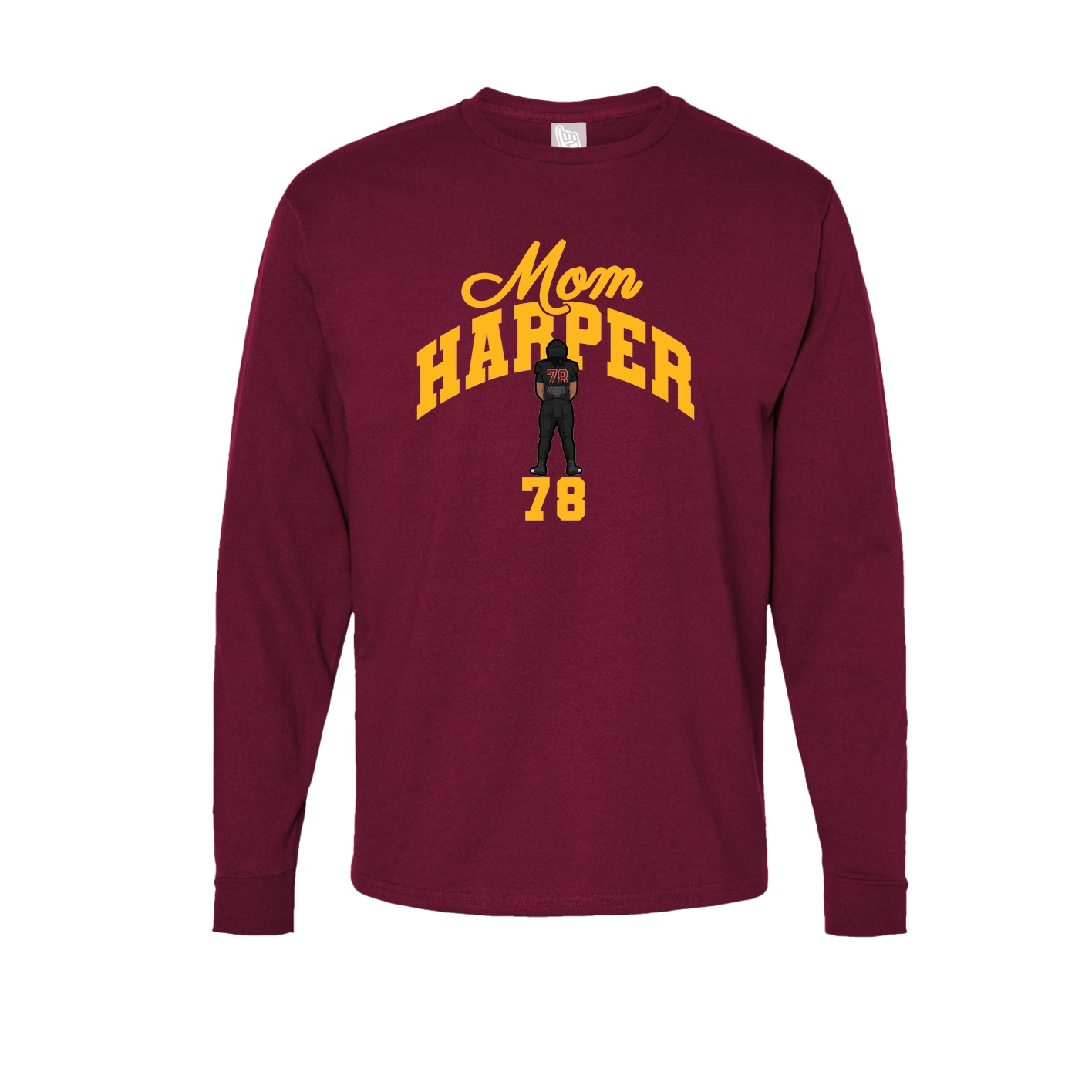 Long Sleeve Tee — Mothers Day Arch in Cardinal