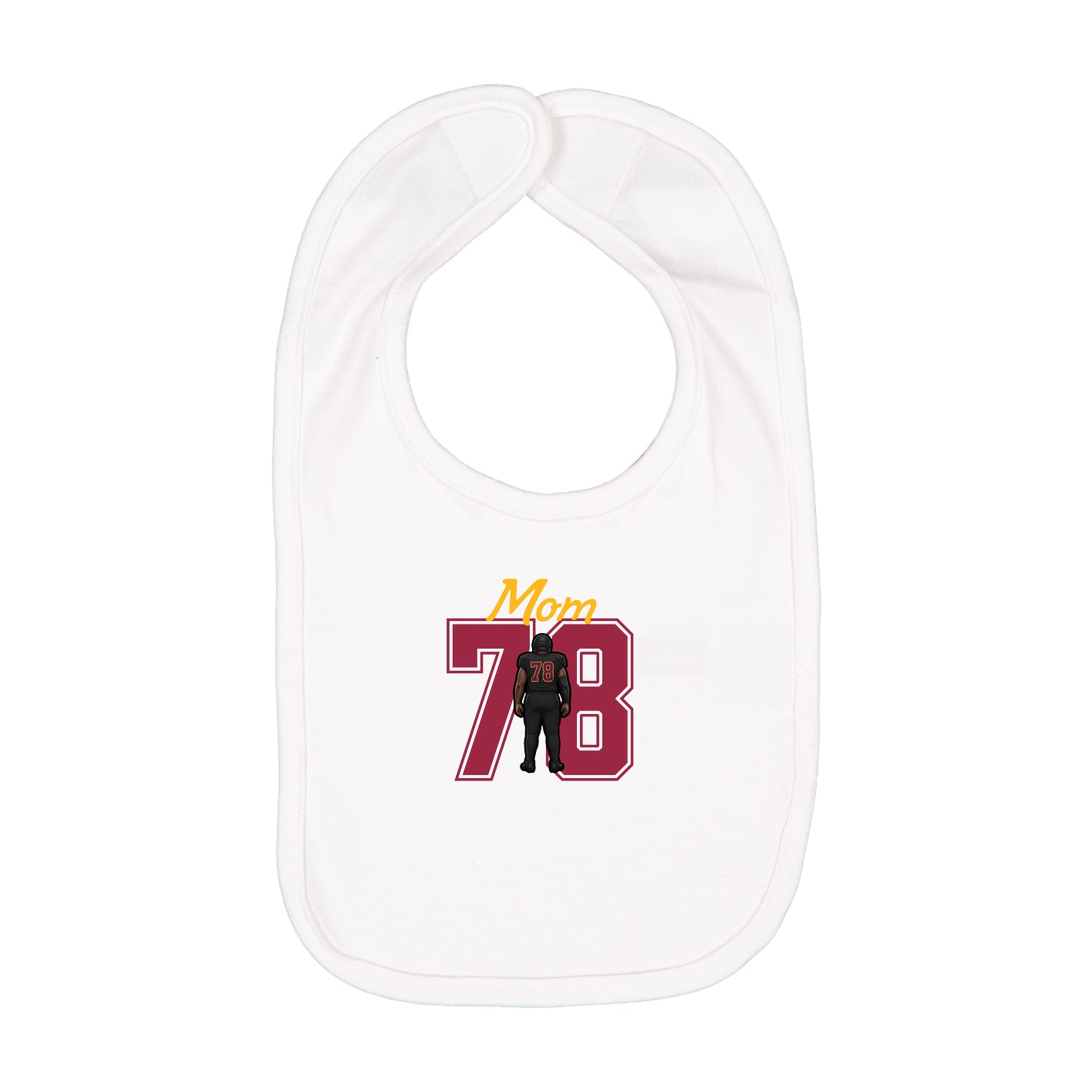 Infant Bib — Mothers Day Shirsey in White