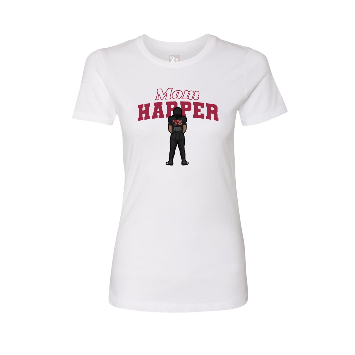 Womens Tee — Mothers Day Block in White