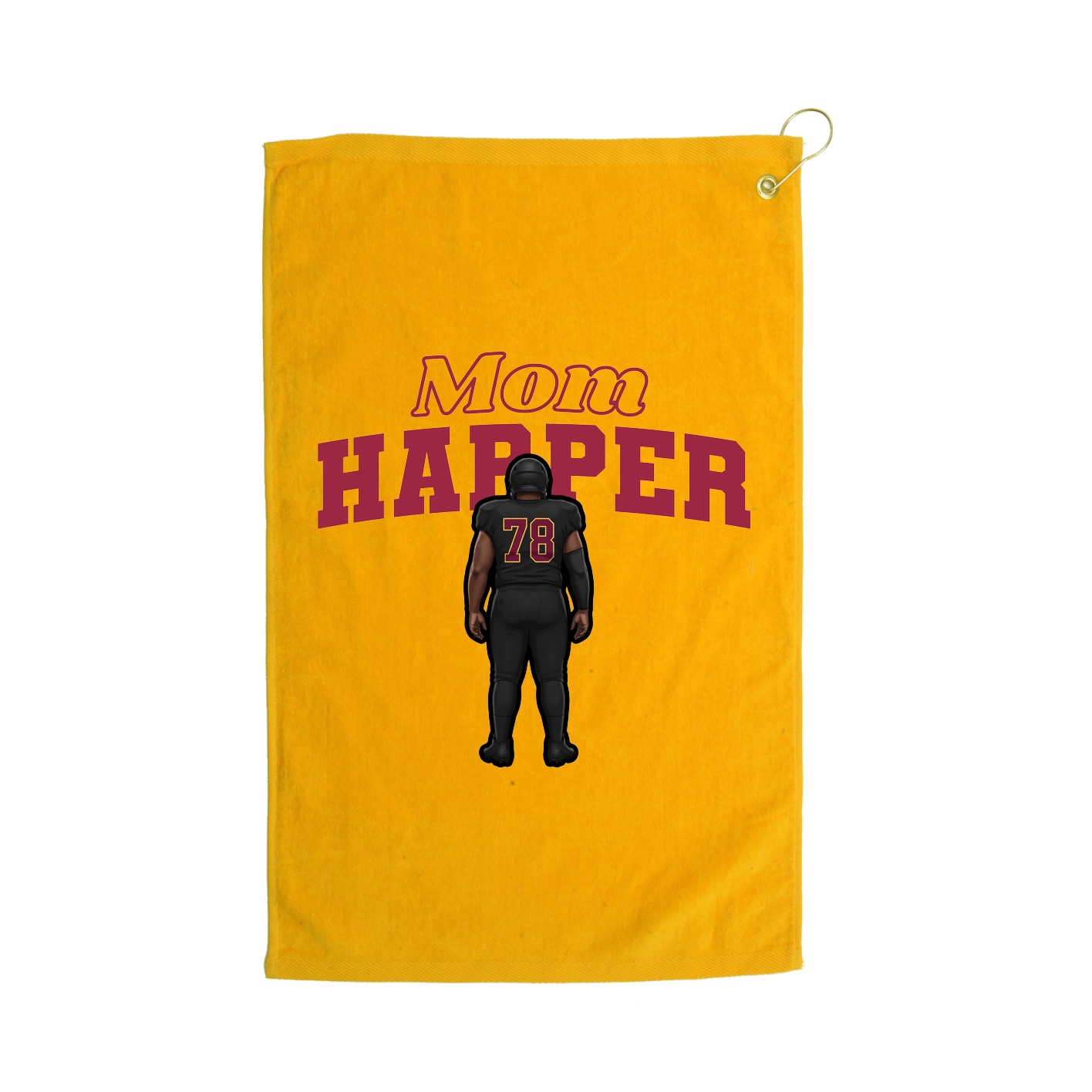 Golf Towel — Mothers Day Block in Gold