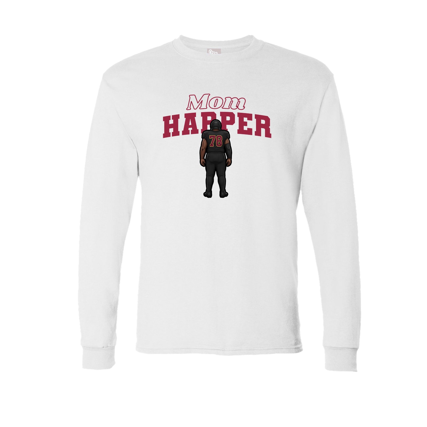 Long Sleeve Tee — Mothers Day Block in White