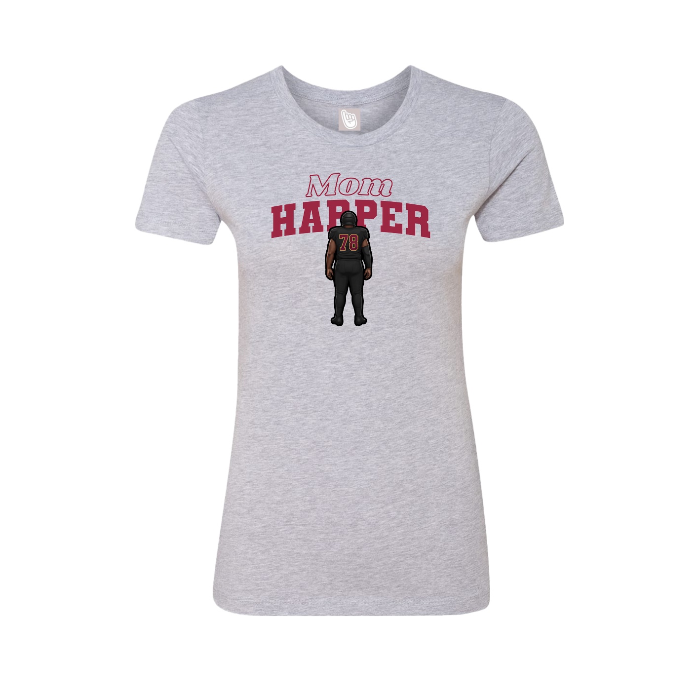 Womens Tee — Mothers Day Block in Grey