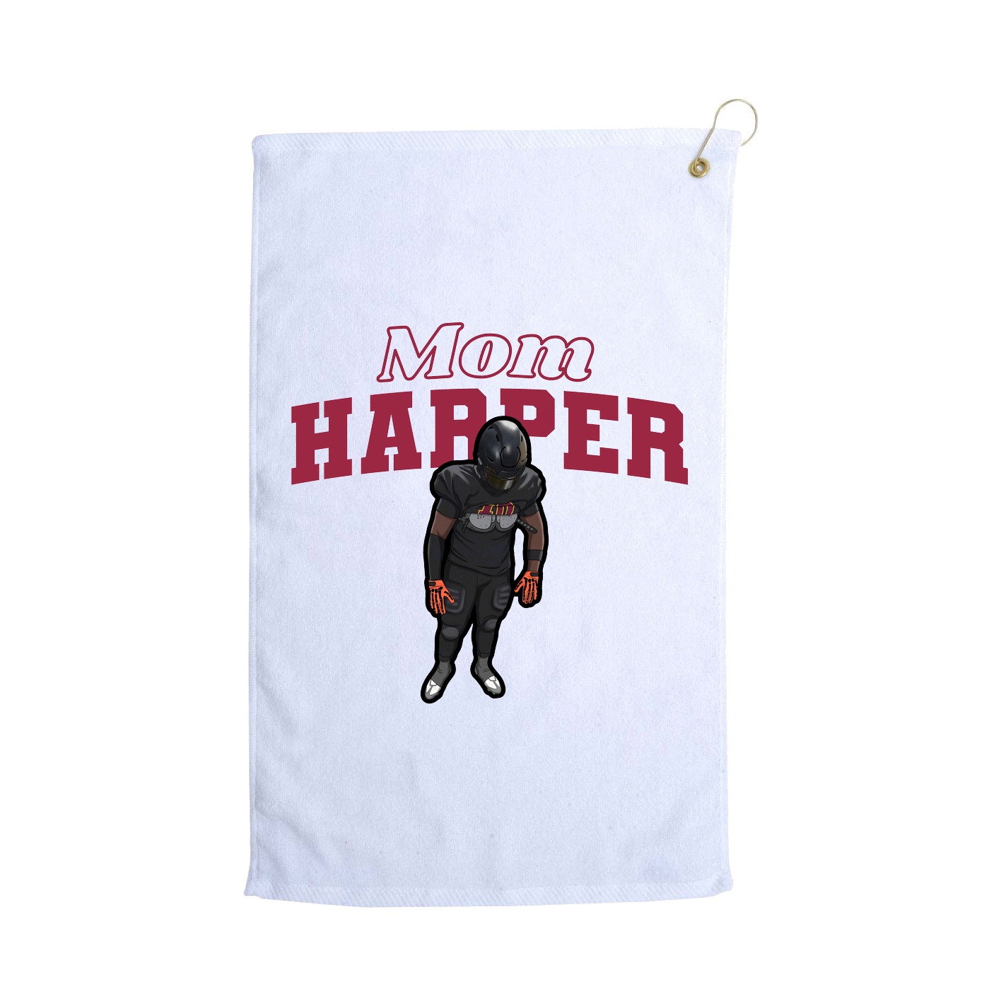 Golf Towel — Mothers Day Block in White