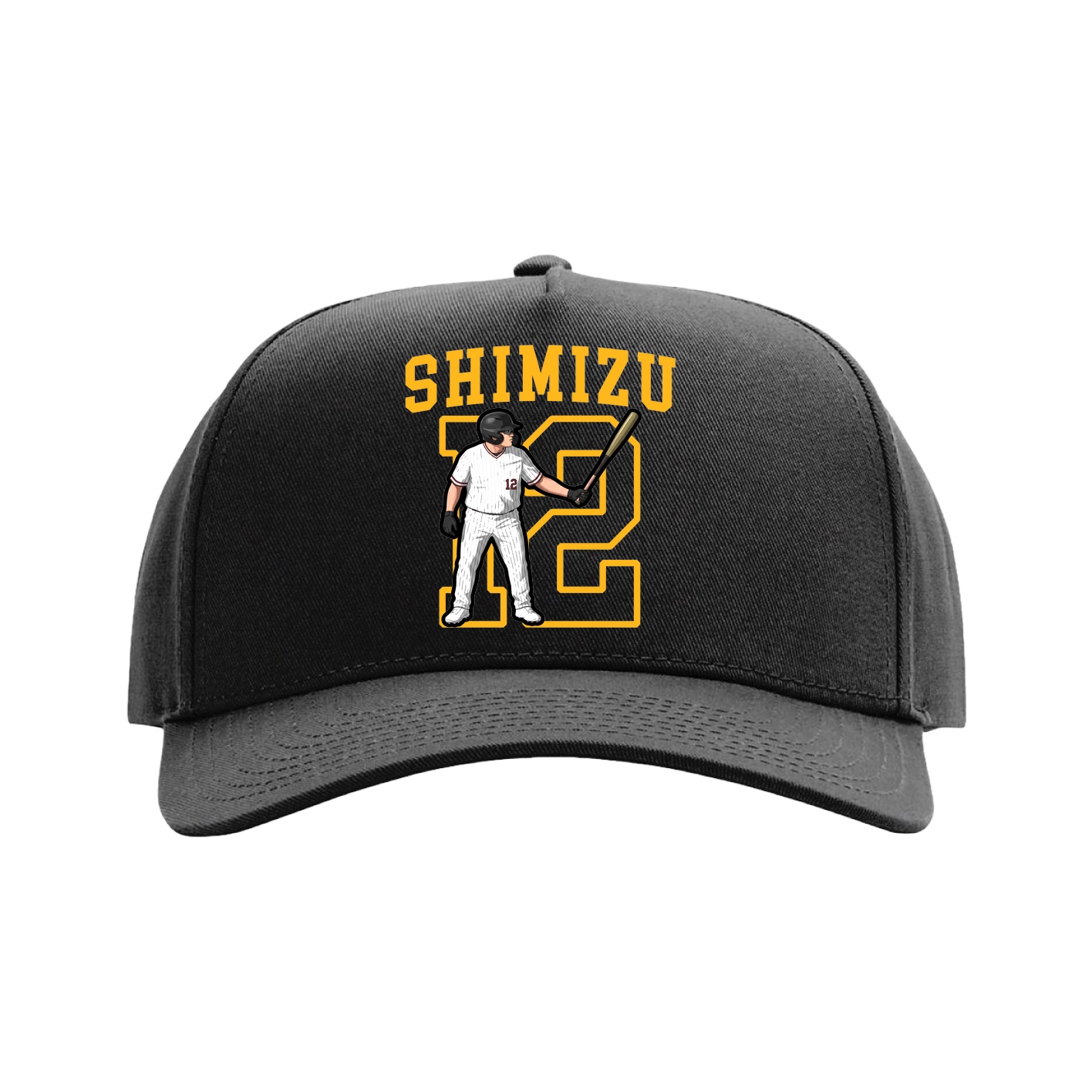 Full Fabric Five-Panel Champ Cap — Shirsey in Black