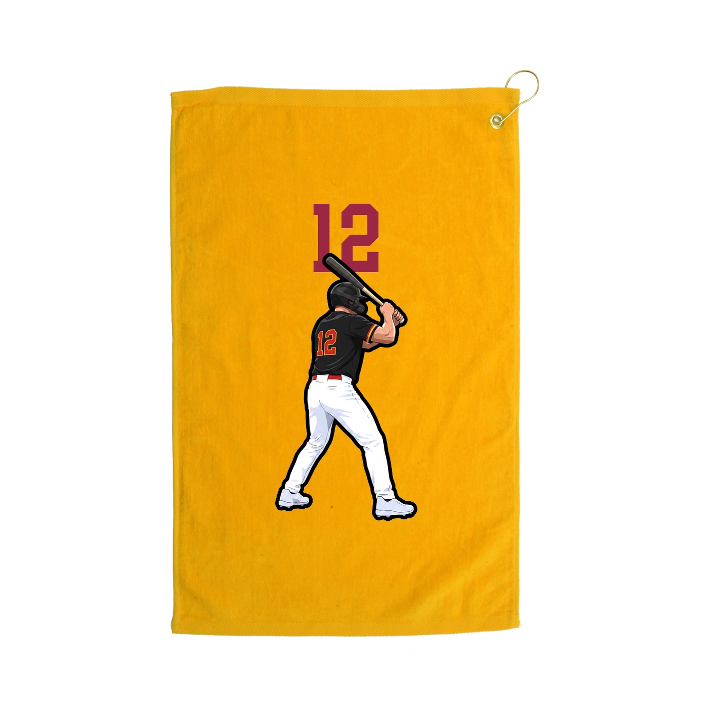 Golf Towel — Number Top in Gold