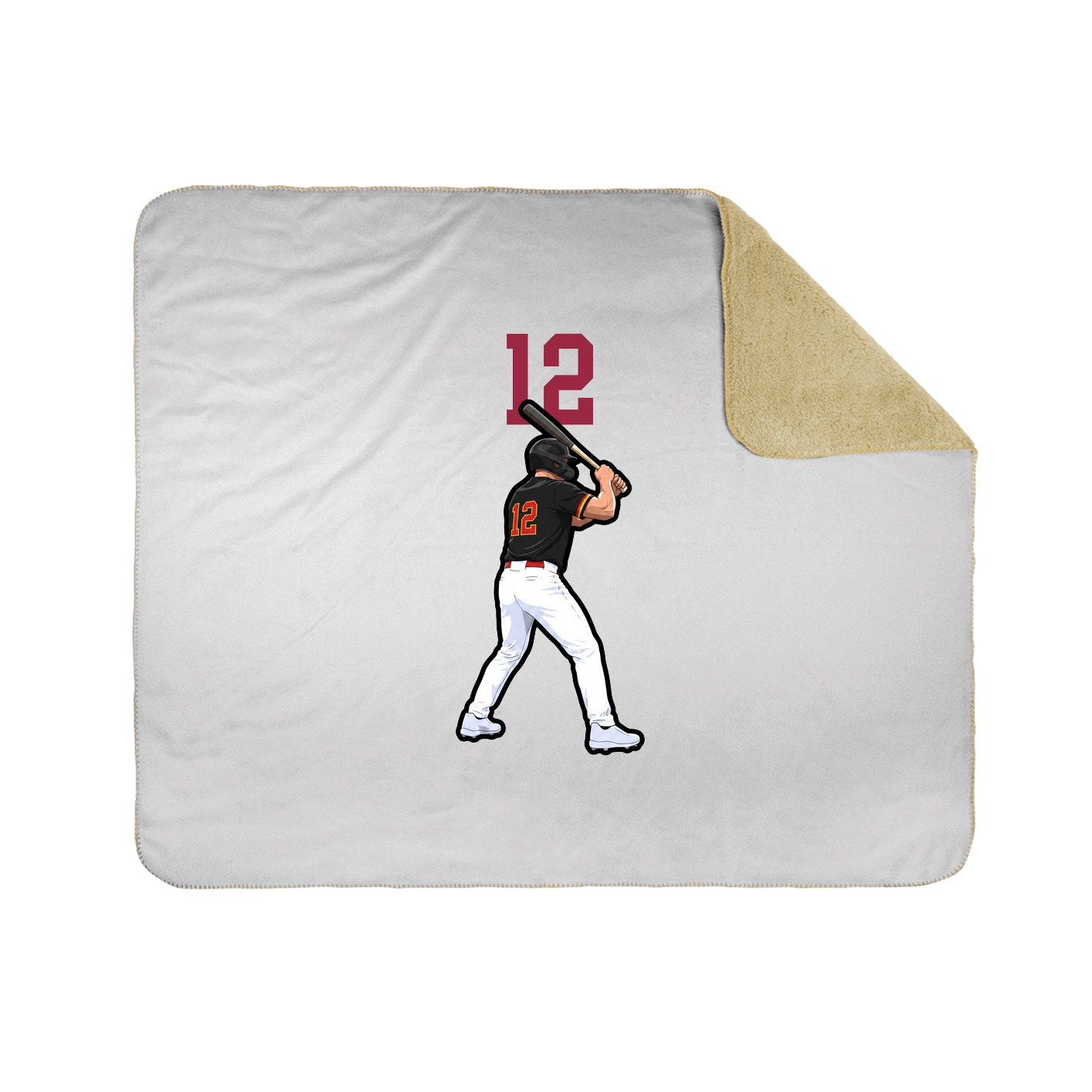Throw Blanket — Number Top in White
