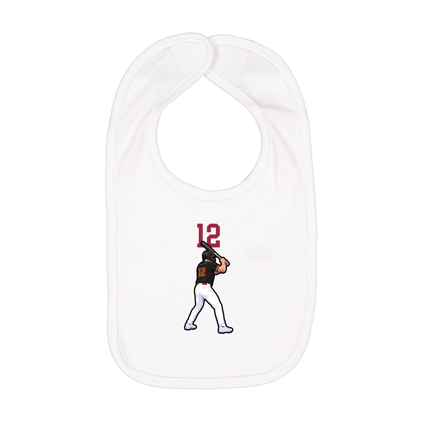 Infant Bib — Number Top in White
