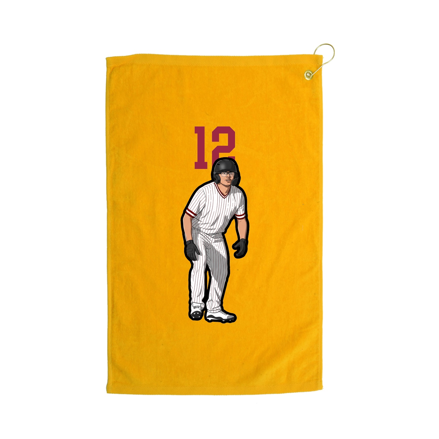 Golf Towel — Number Top in Gold
