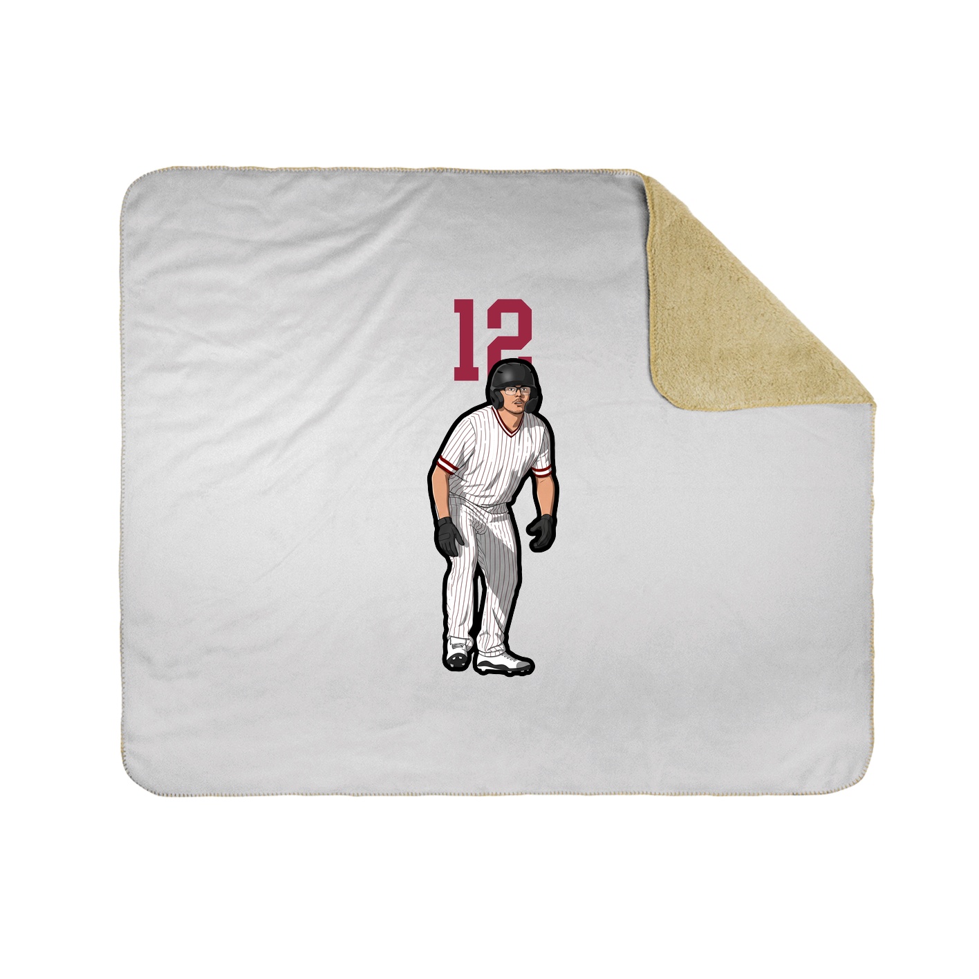 Throw Blanket — Number Top in White