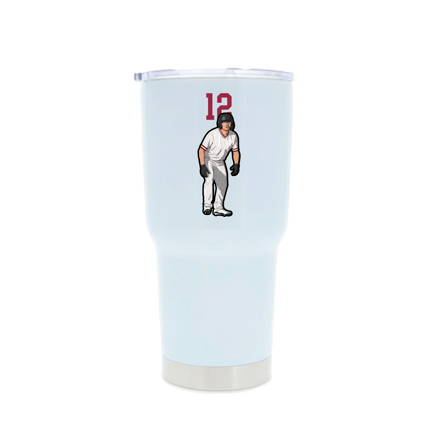 30oz Stainless Steel Tumbler — Number Top in White