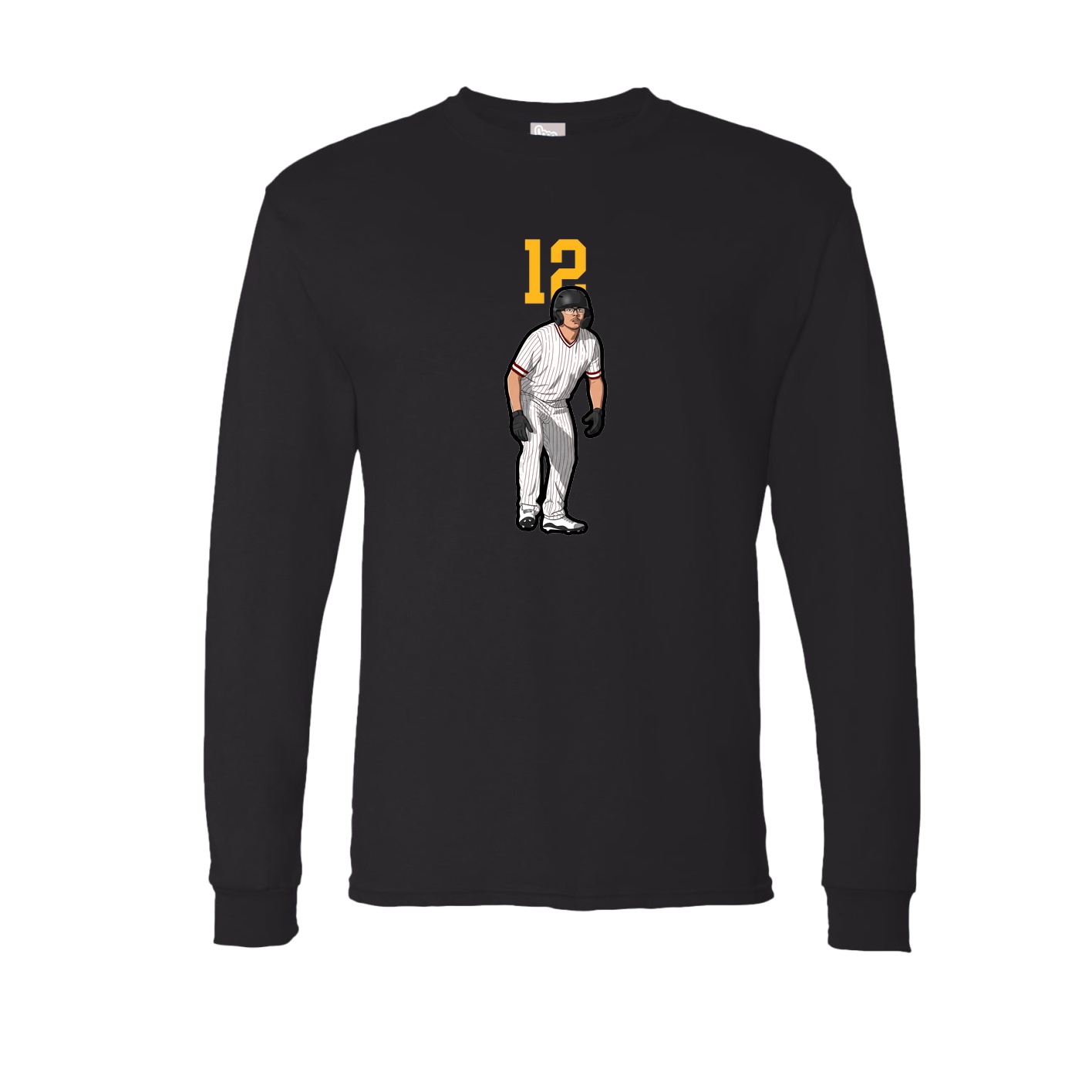 Long Sleeve Tee — Number Top in Black