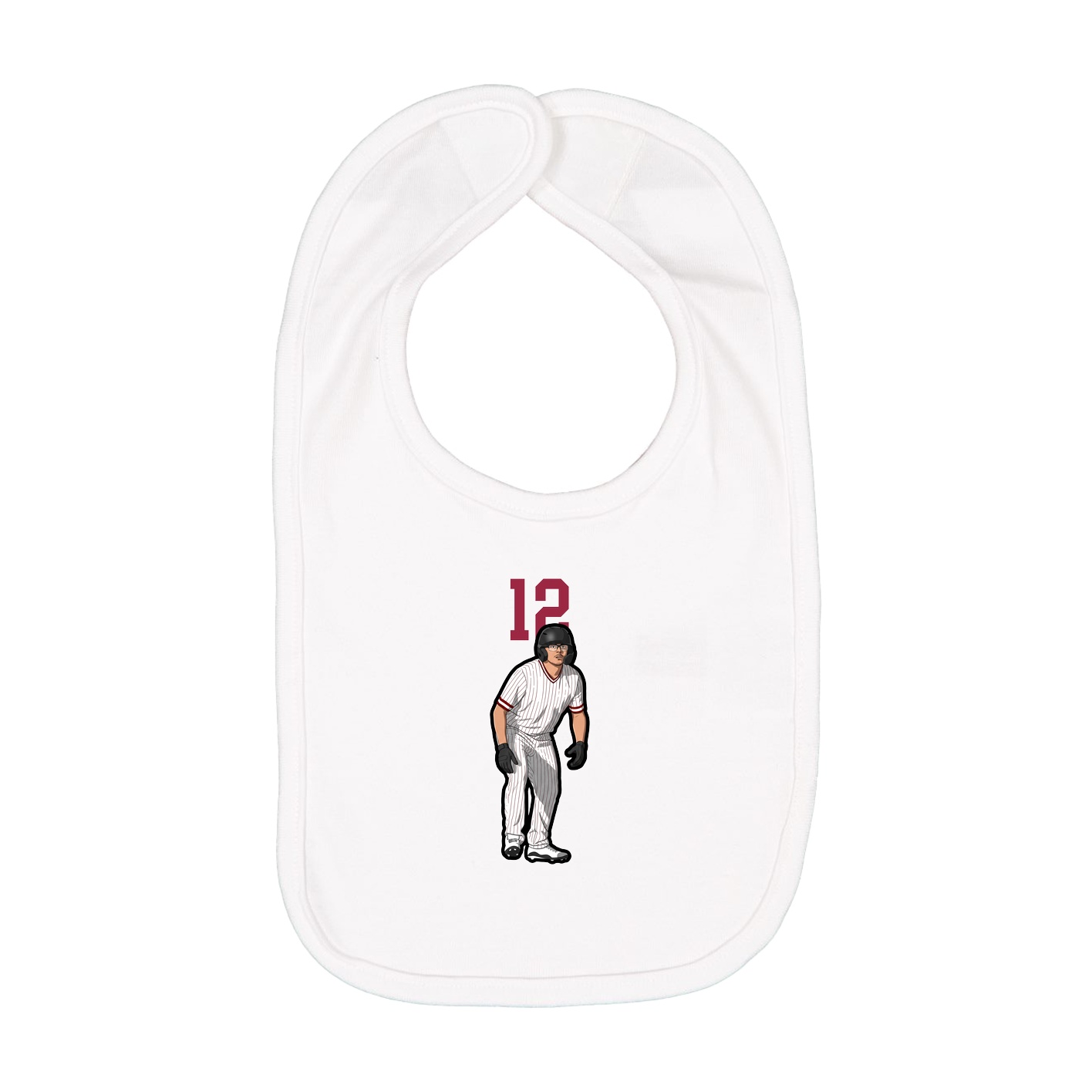 Infant Bib — Number Top in White