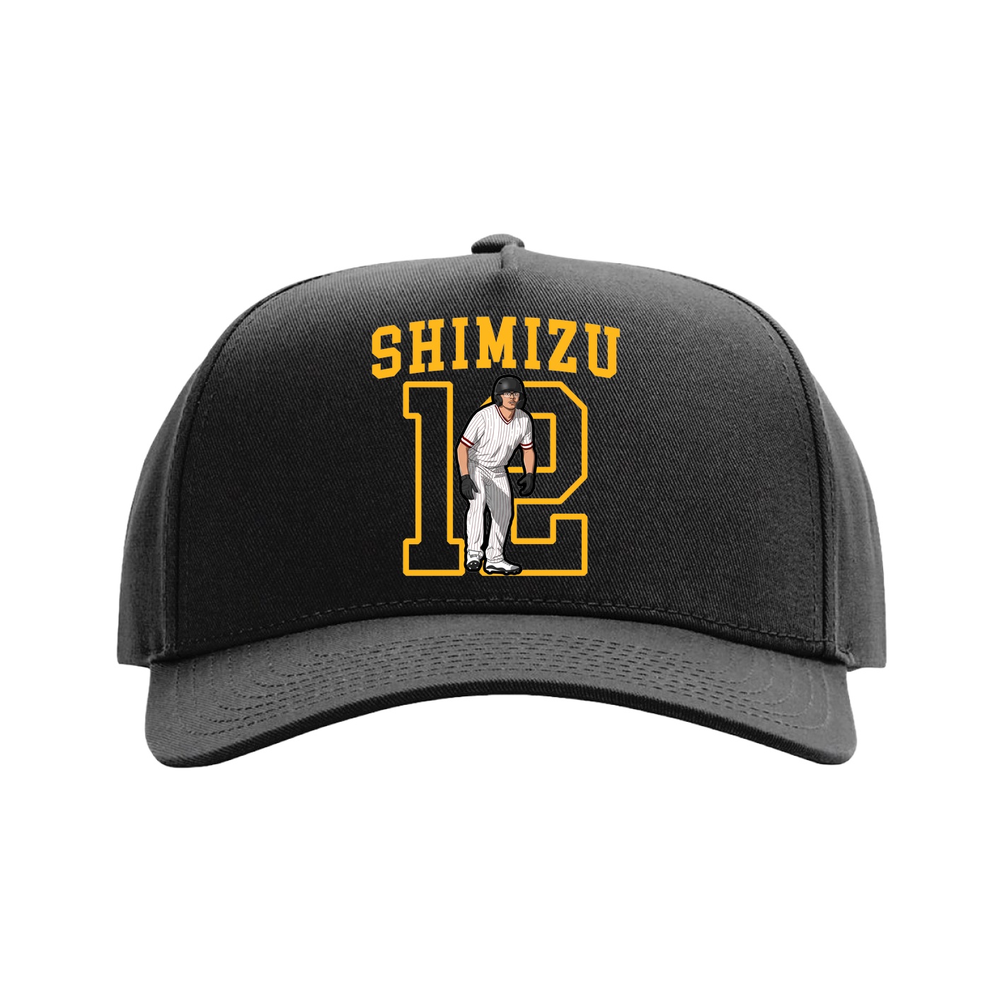 Full Fabric Five-Panel Champ Cap — Shirsey in Black