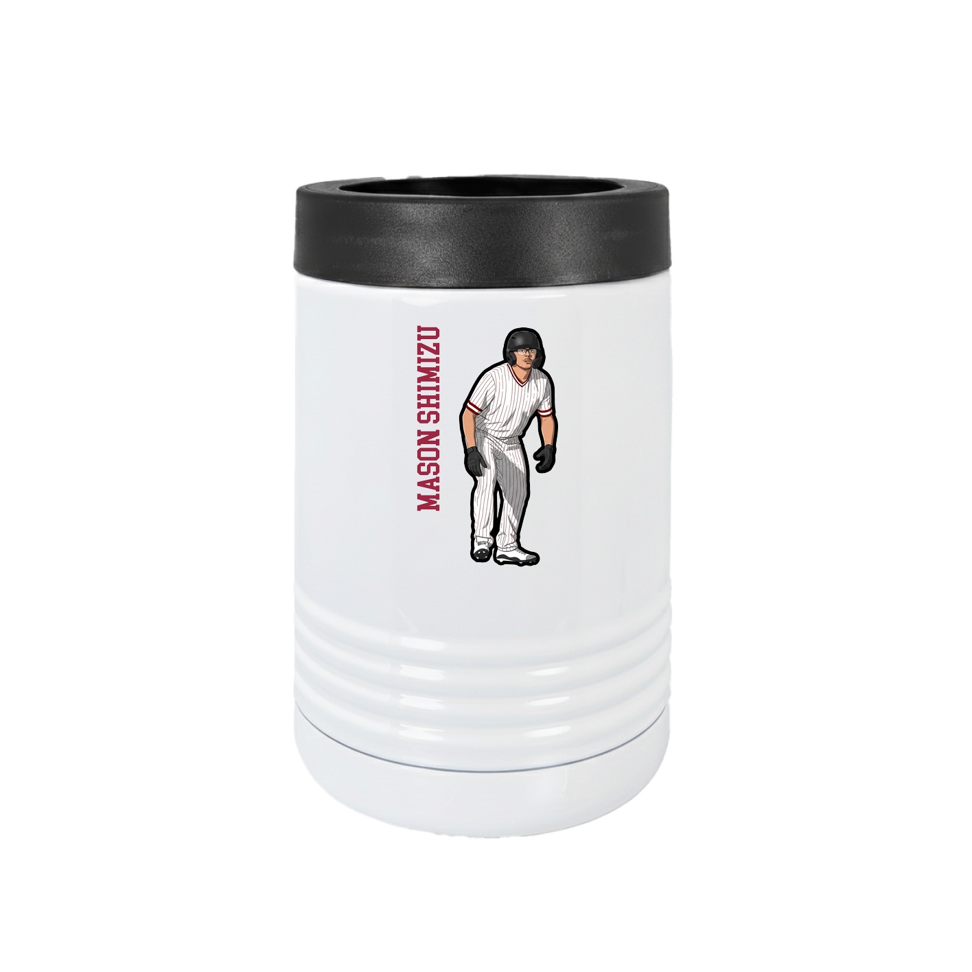 Beverage Holder — Name Vertical in White