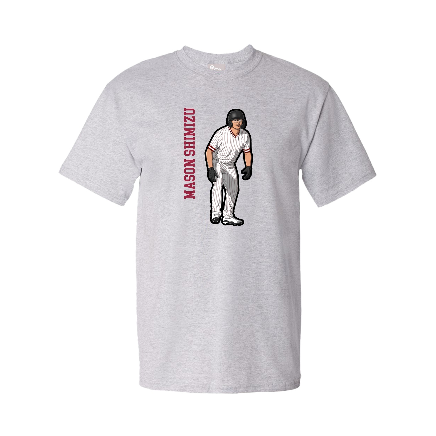 Tee — Name Vertical in Grey