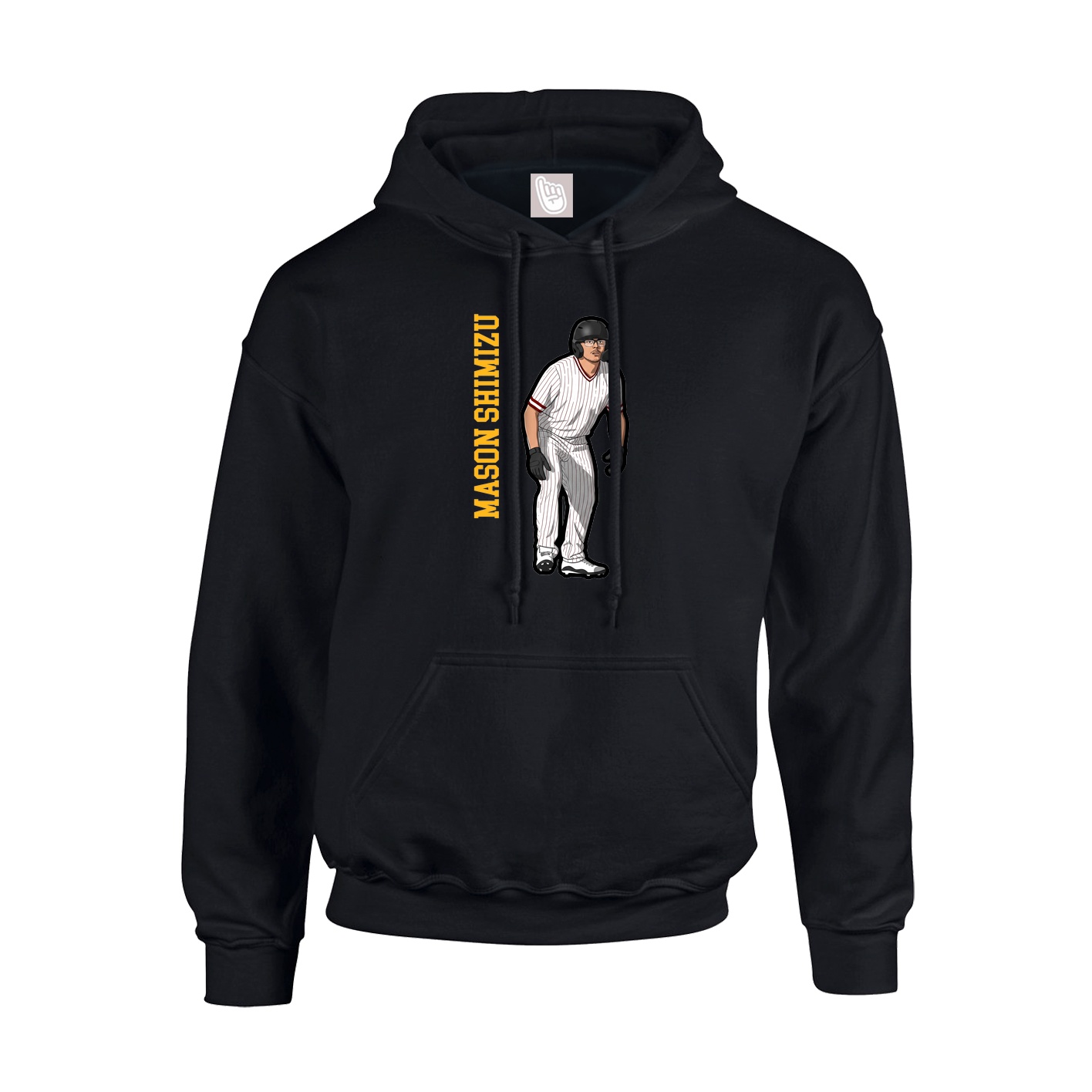 Youth Hoodie — Name Vertical in Black