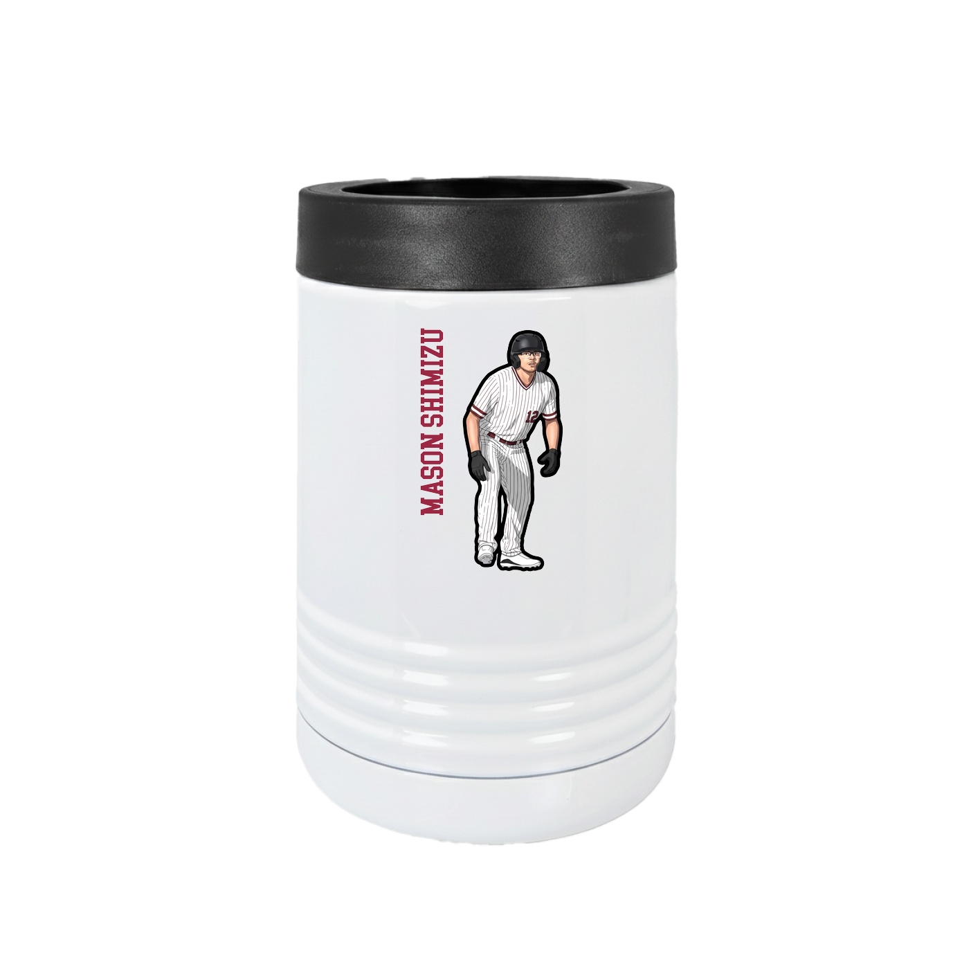 Beverage Holder — Name Vertical in White