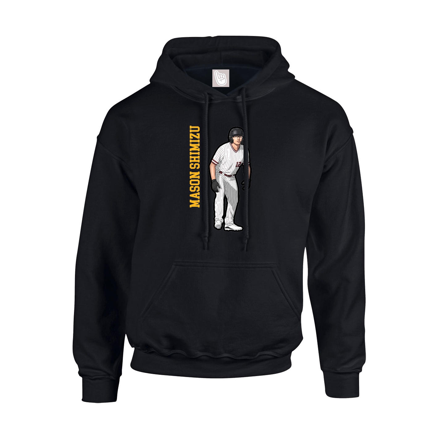 Youth Hoodie — Name Vertical in Black