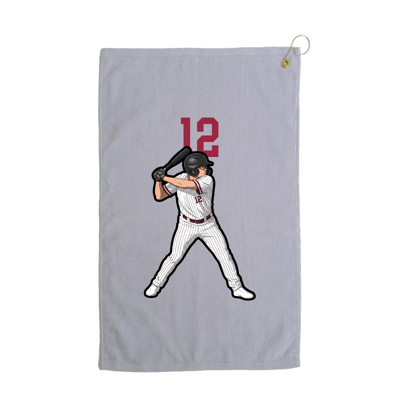 Golf Towel — Number Top in Grey