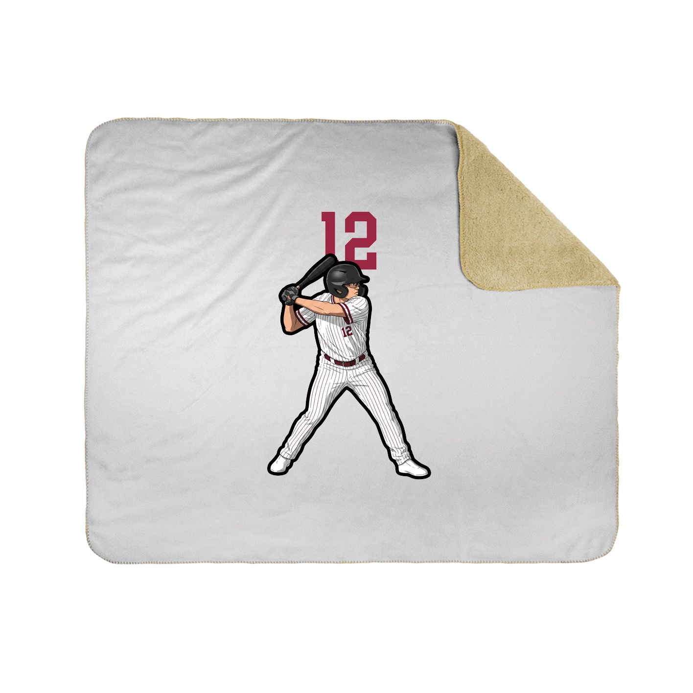 Throw Blanket — Number Top in White