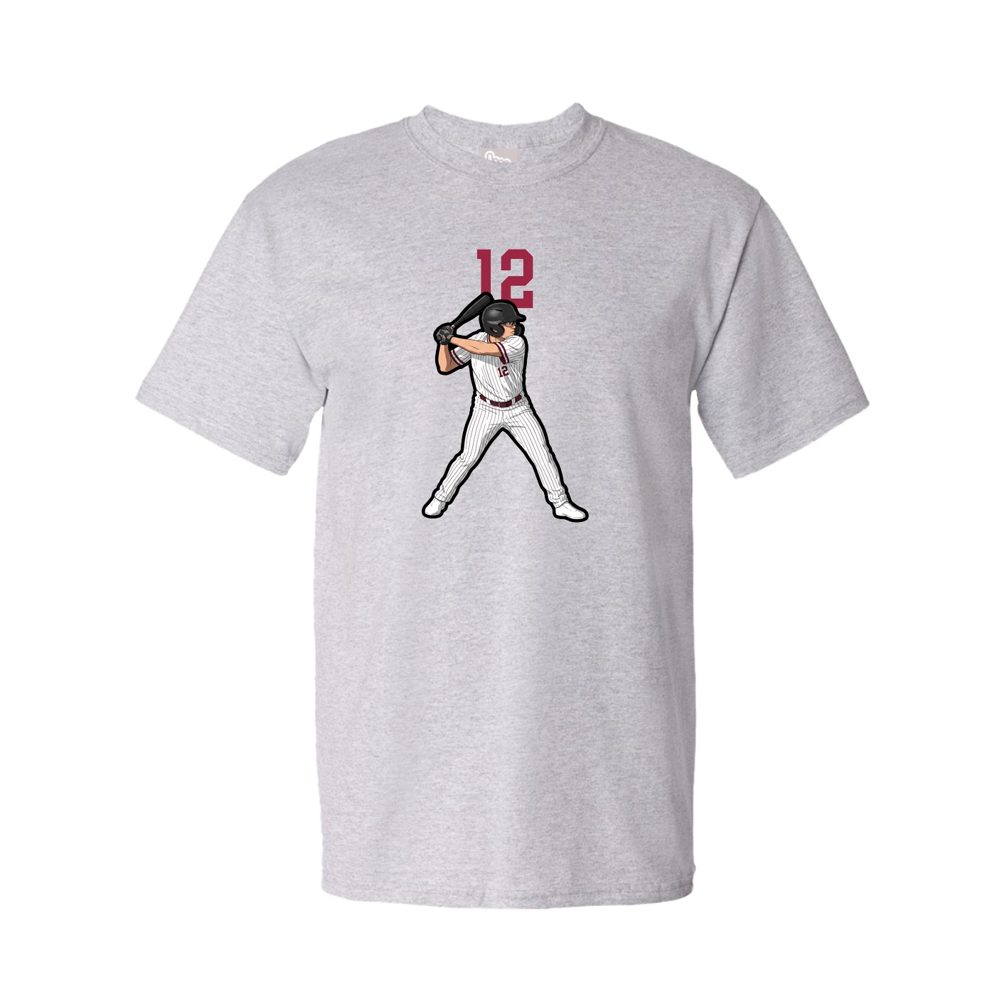 Youth Tee — Number Top in Grey