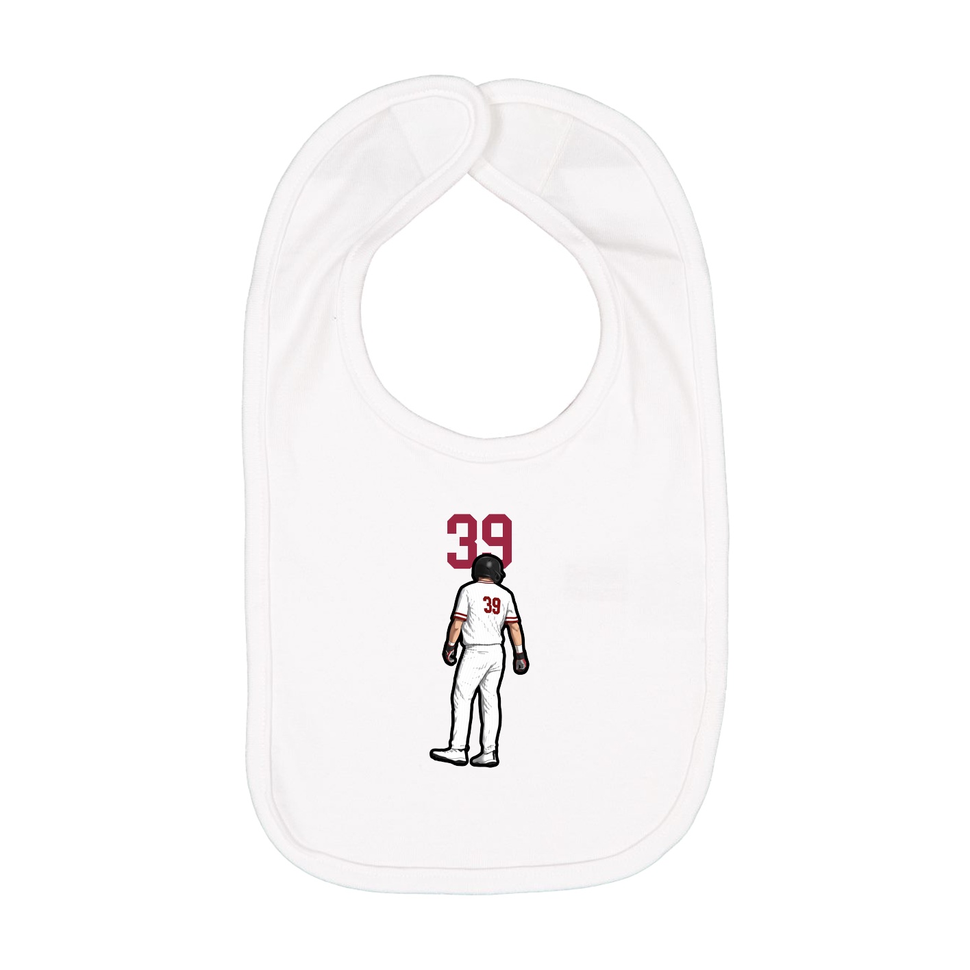 Infant Bib — Number Top in White