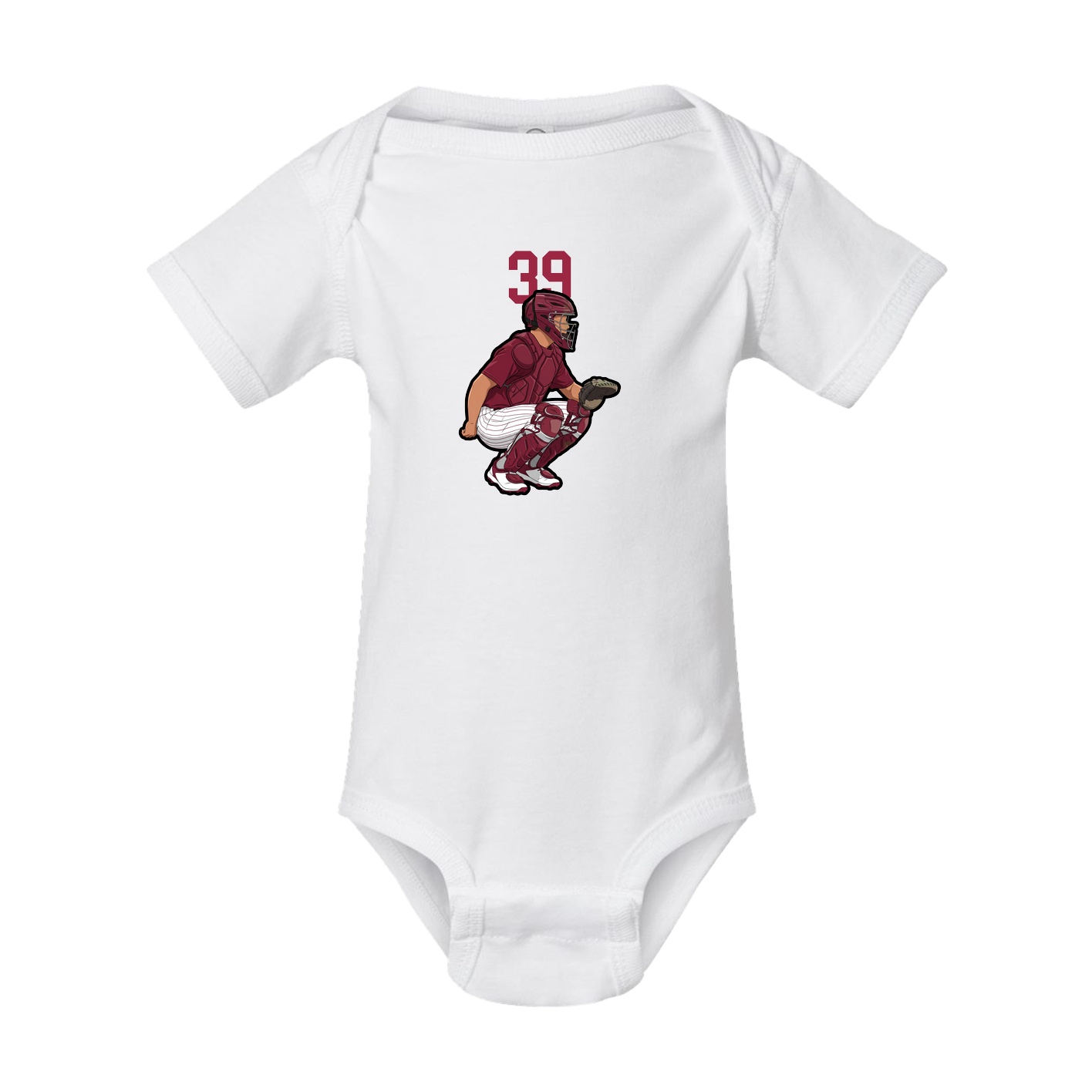 Baby Onesie — Number Top in White