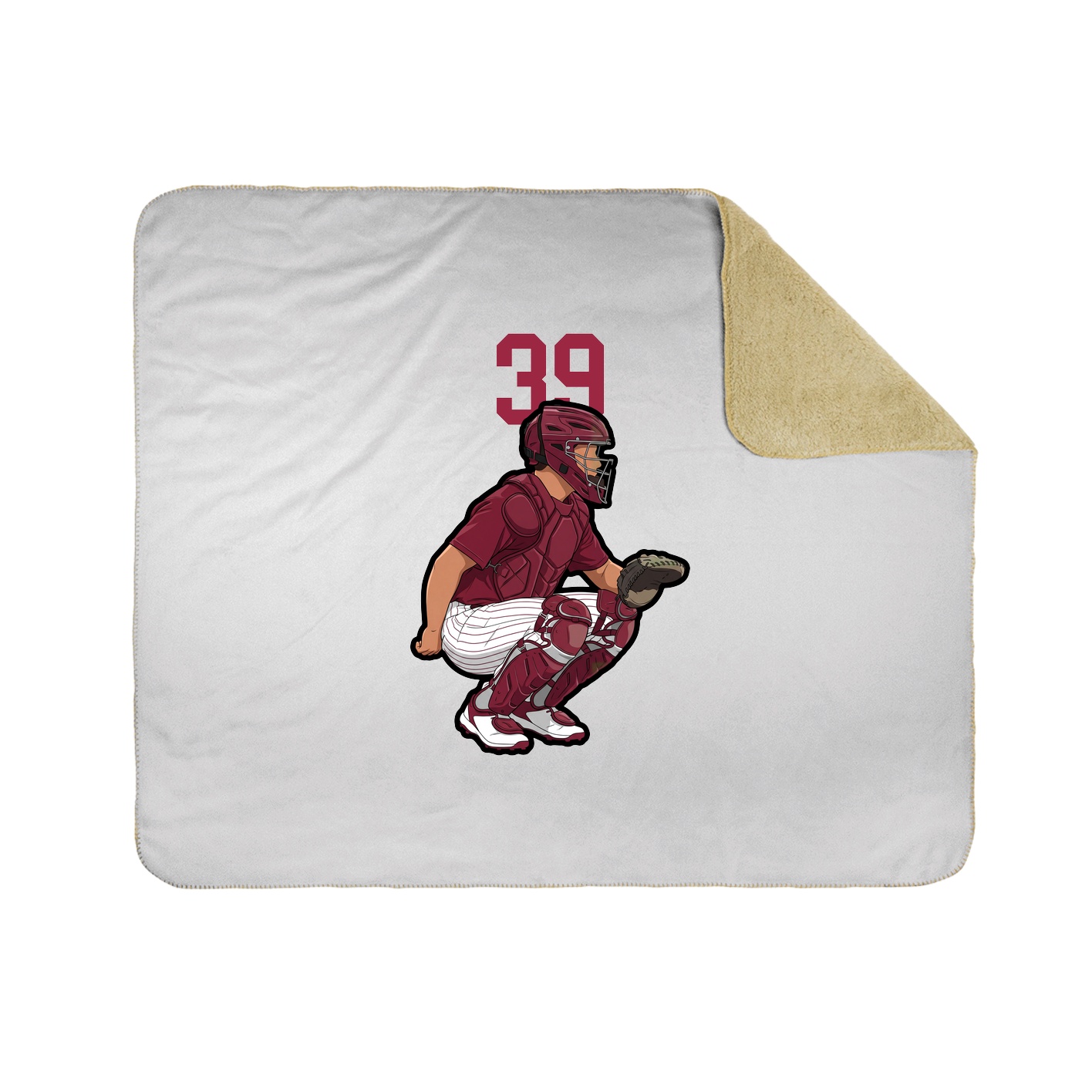 Throw Blanket — Number Top in White
