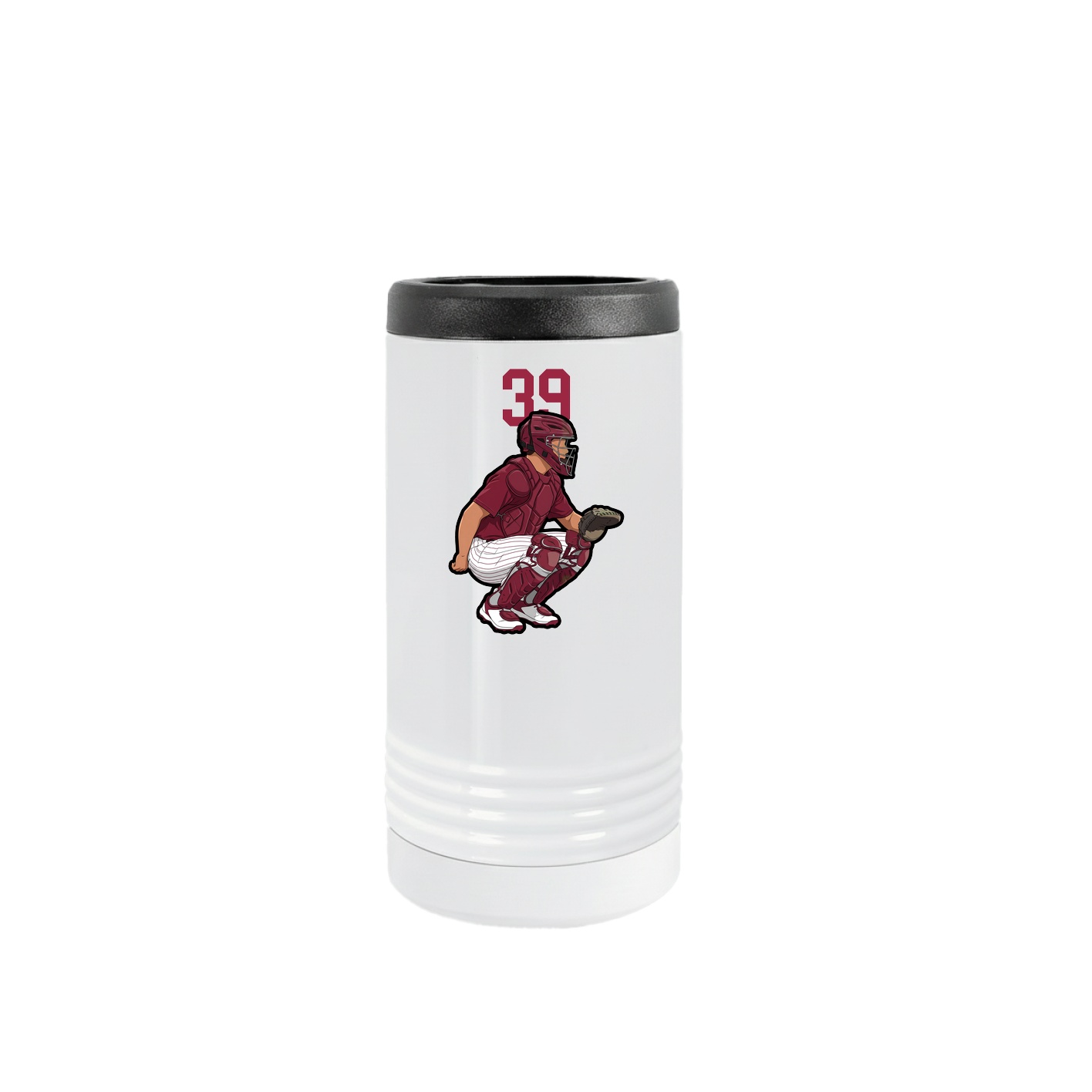 Slim Beverage Holder — Number Top in White