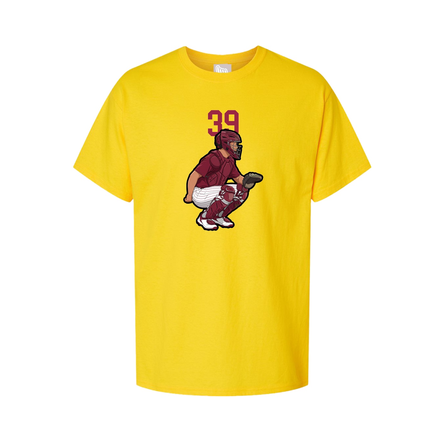 Youth Tee — Number Top in Gold
