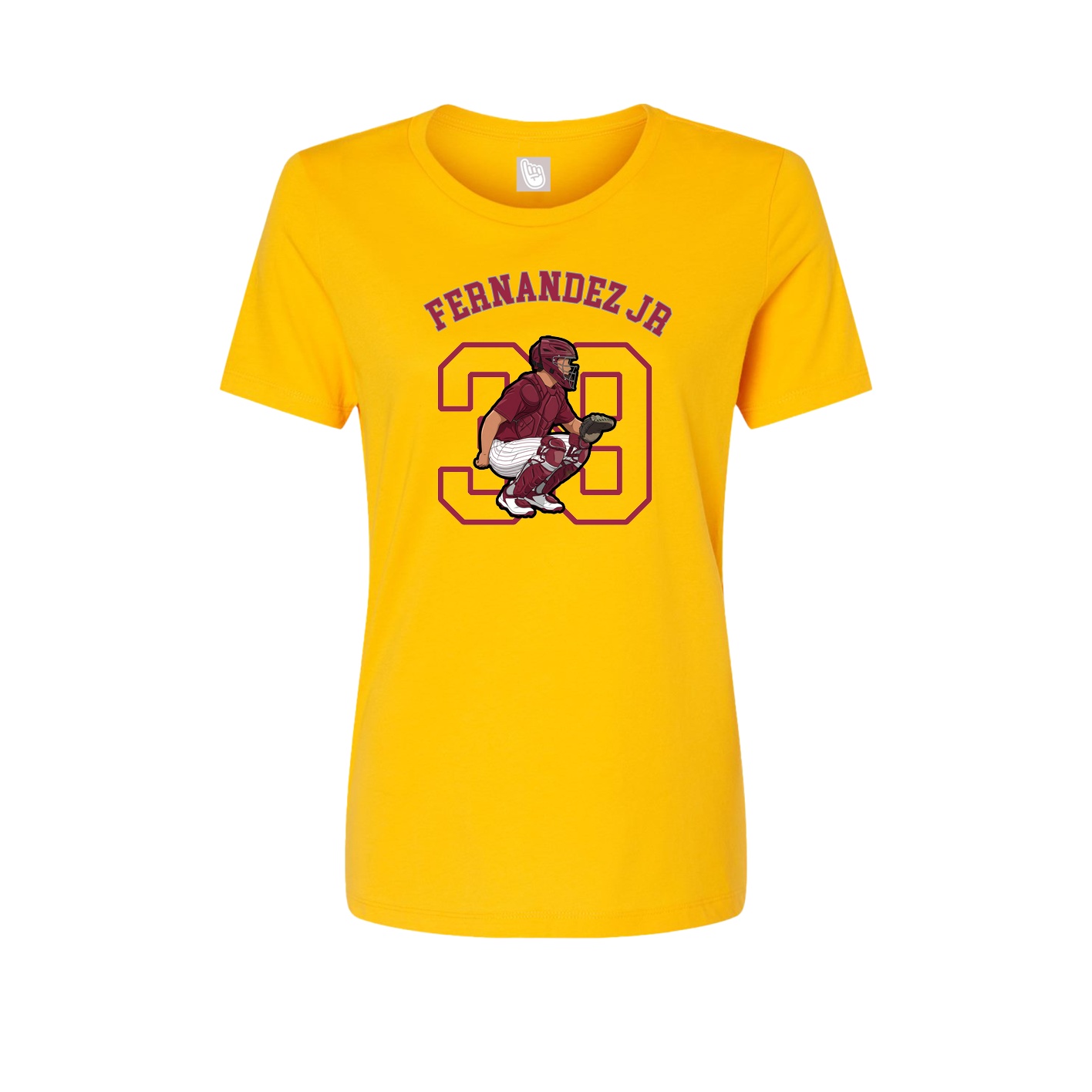 Fitted Women's Tee — Shirsey Arch in Gold