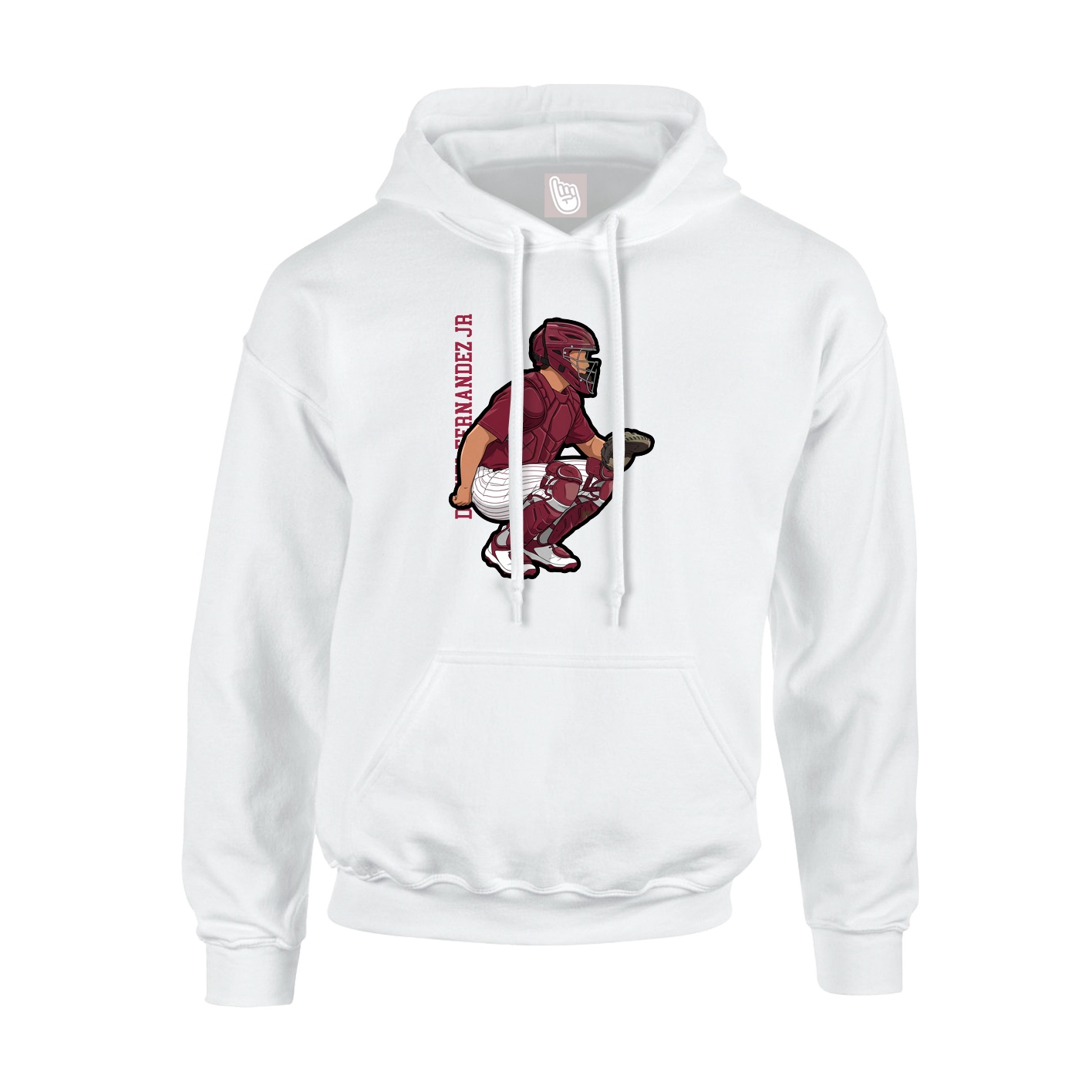 Youth Hoodie — Name Vertical in White